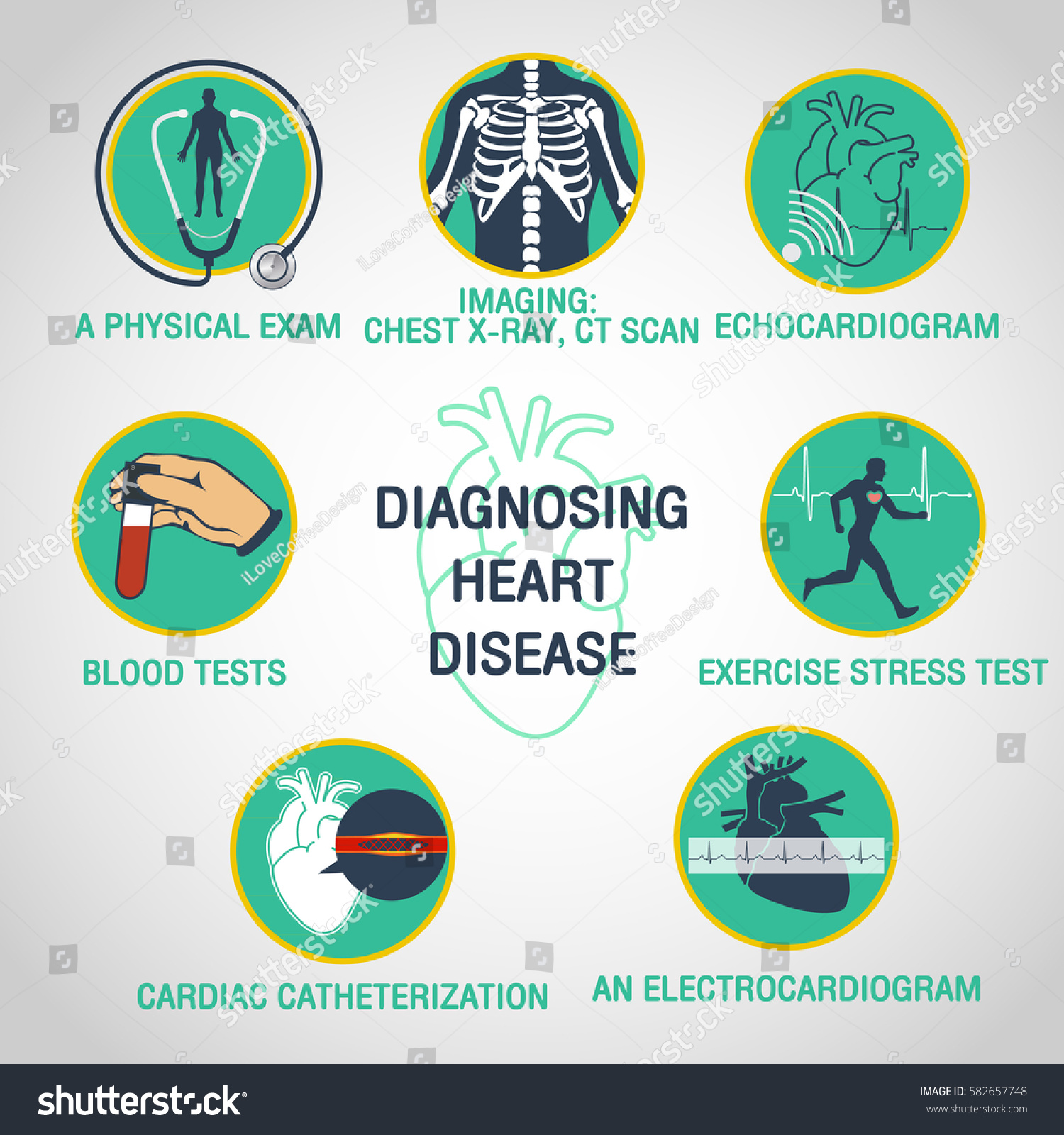 Diagnosing Heart Disease Vector Logo Icon Stock Vector (Royalty Free ...