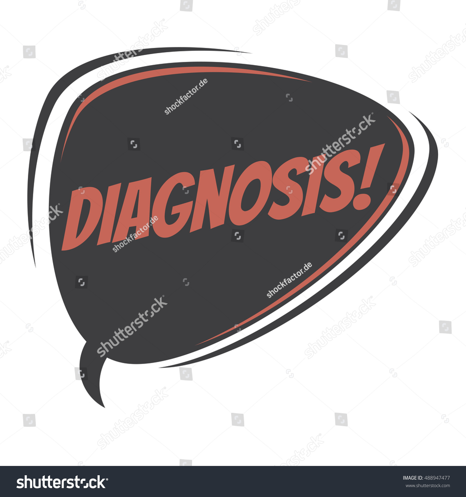 Diagnosis Retro Speech Balloon Stock Vector (Royalty Free) 488947477 Shutterstock