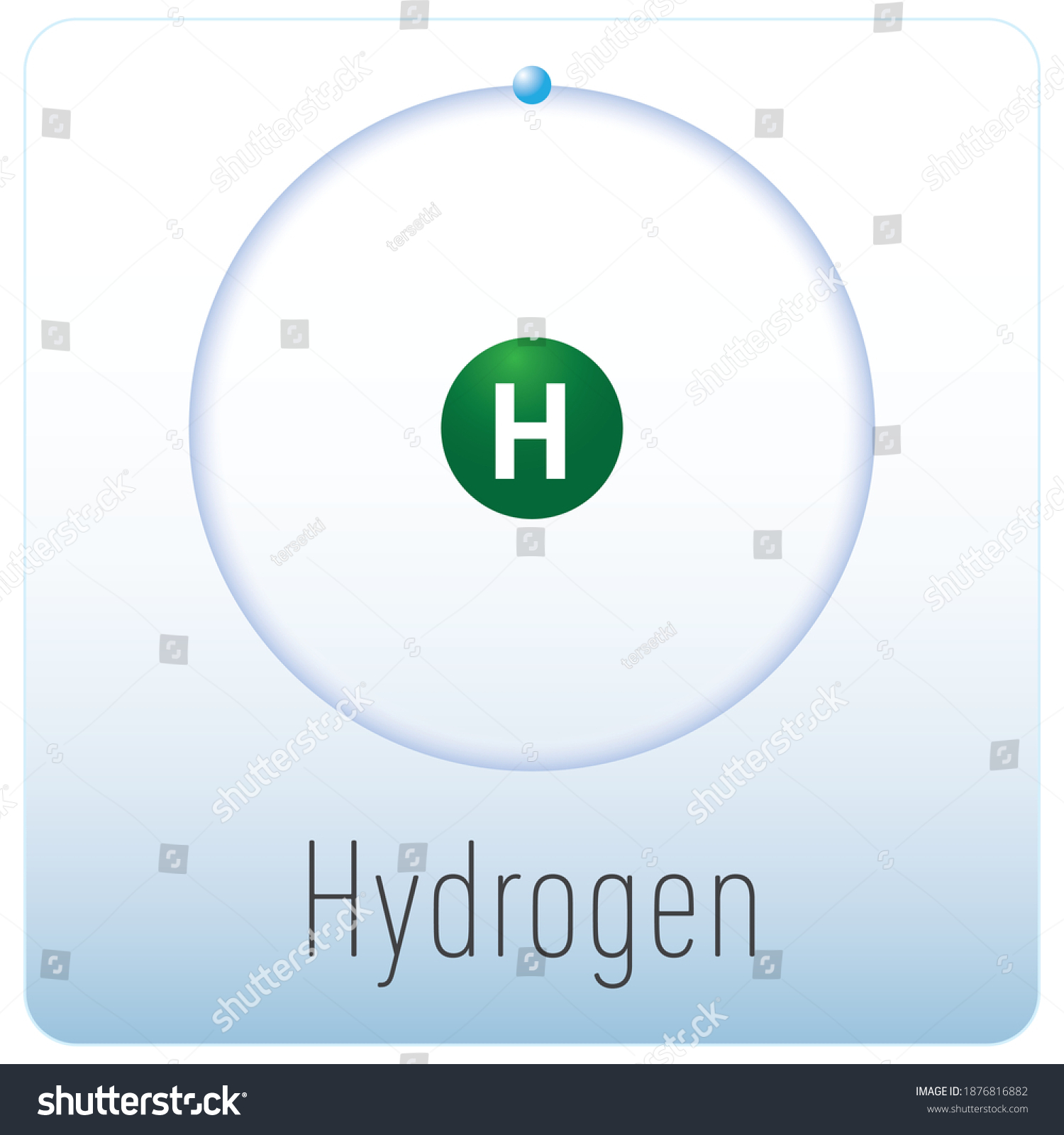 Diagram Hydrogen Atom Periodic Table Element Stock Vector (Royalty Free ...