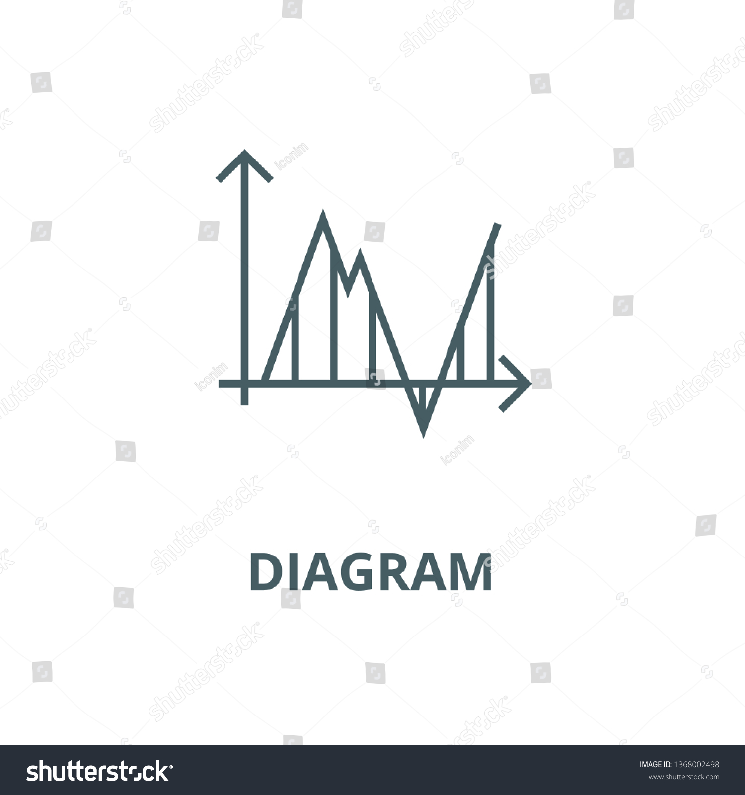 Diagram Timelinespectrogram Line Icon Vector Diagram Stock Vector ...