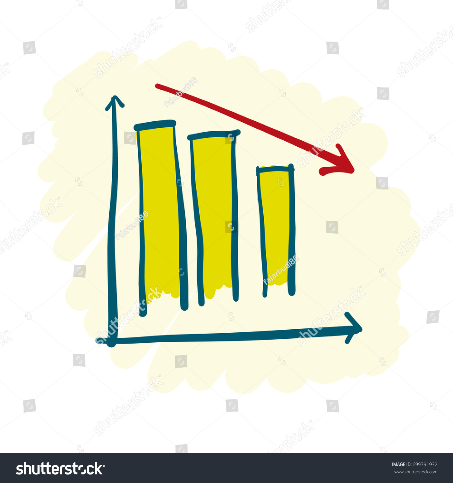 Diagram Down Arrow Stock Vector (Royalty Free) 699791932