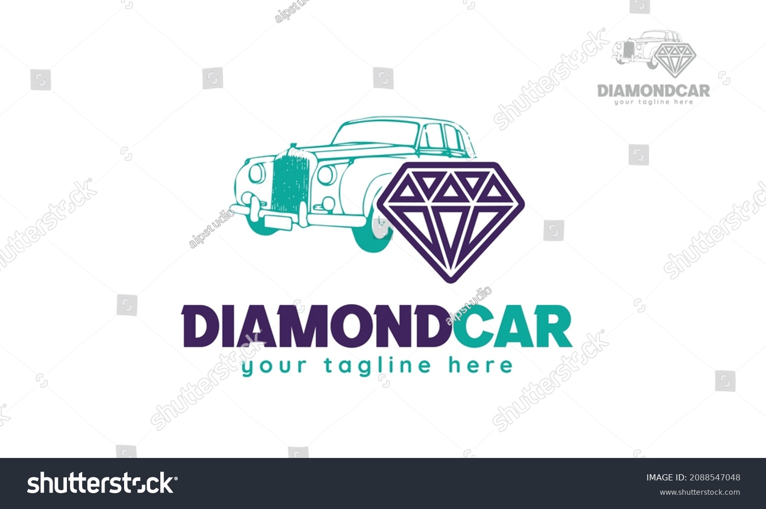 Diamond Car Logo Design Vector Stock Vector (Royalty Free) 2088547048