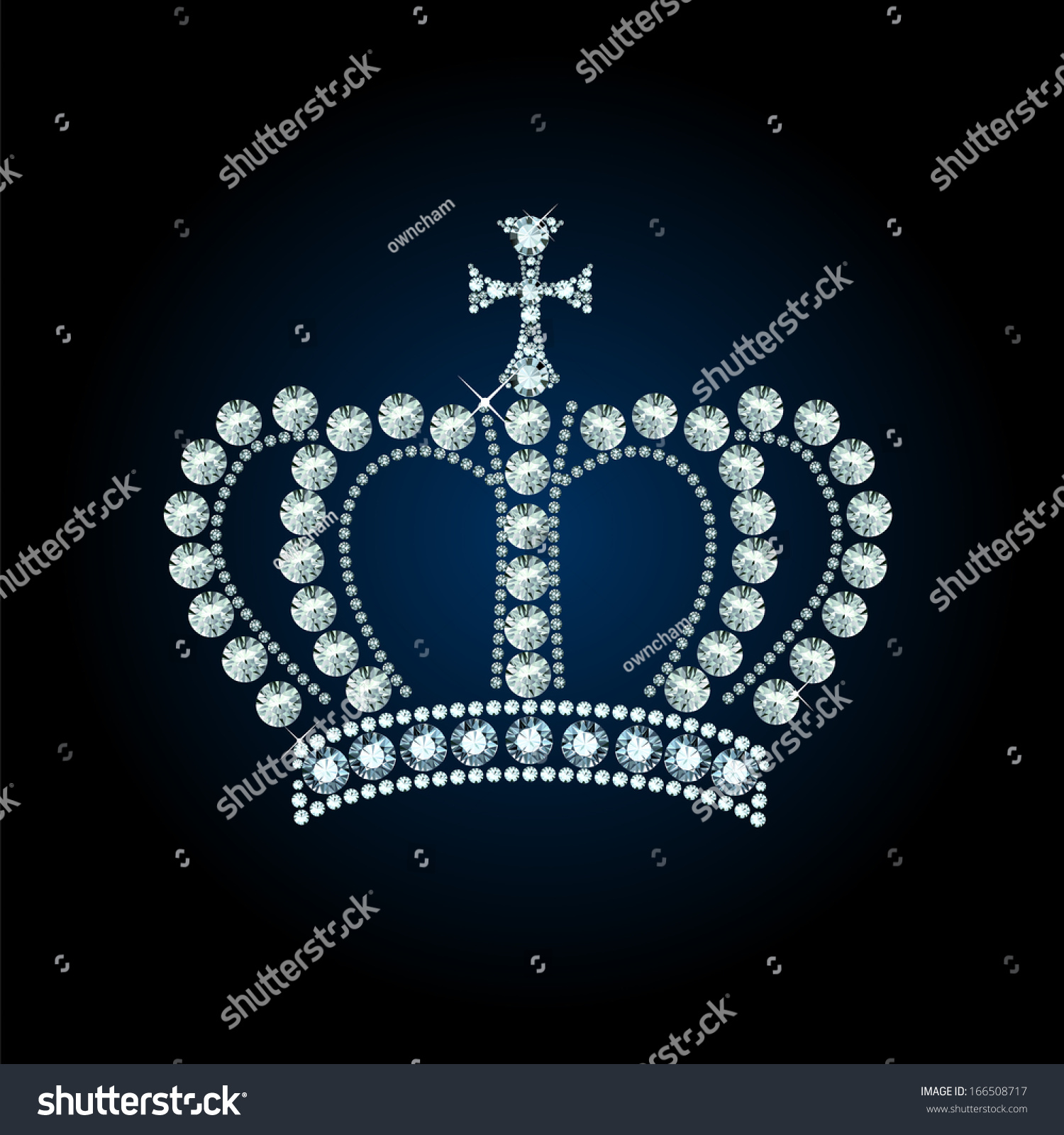 SVG of Diamond crown decorated with jewels svg