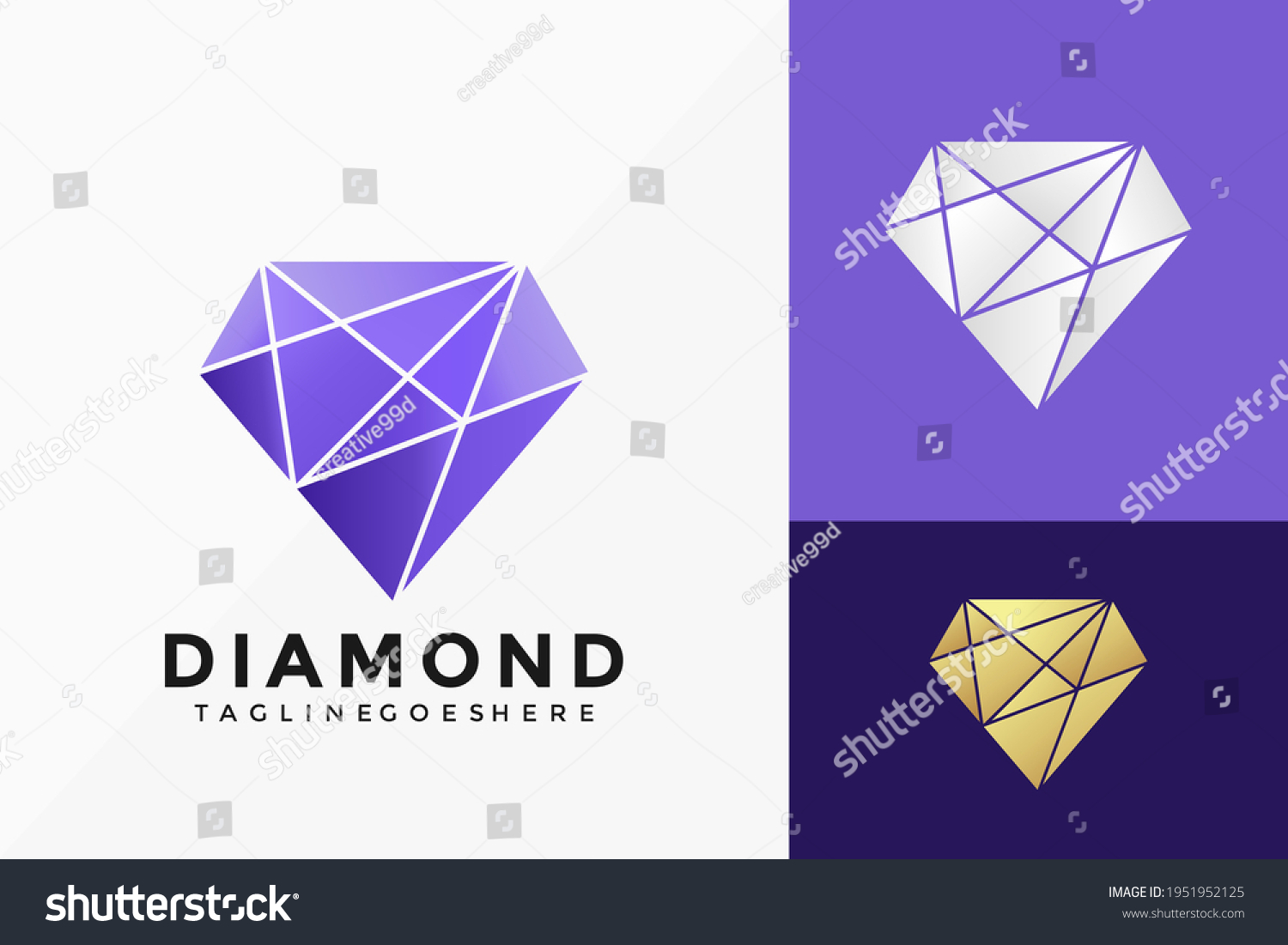 Diamond Cyristal Logo Vector Design Abstract Stock Vector (Royalty Free ...