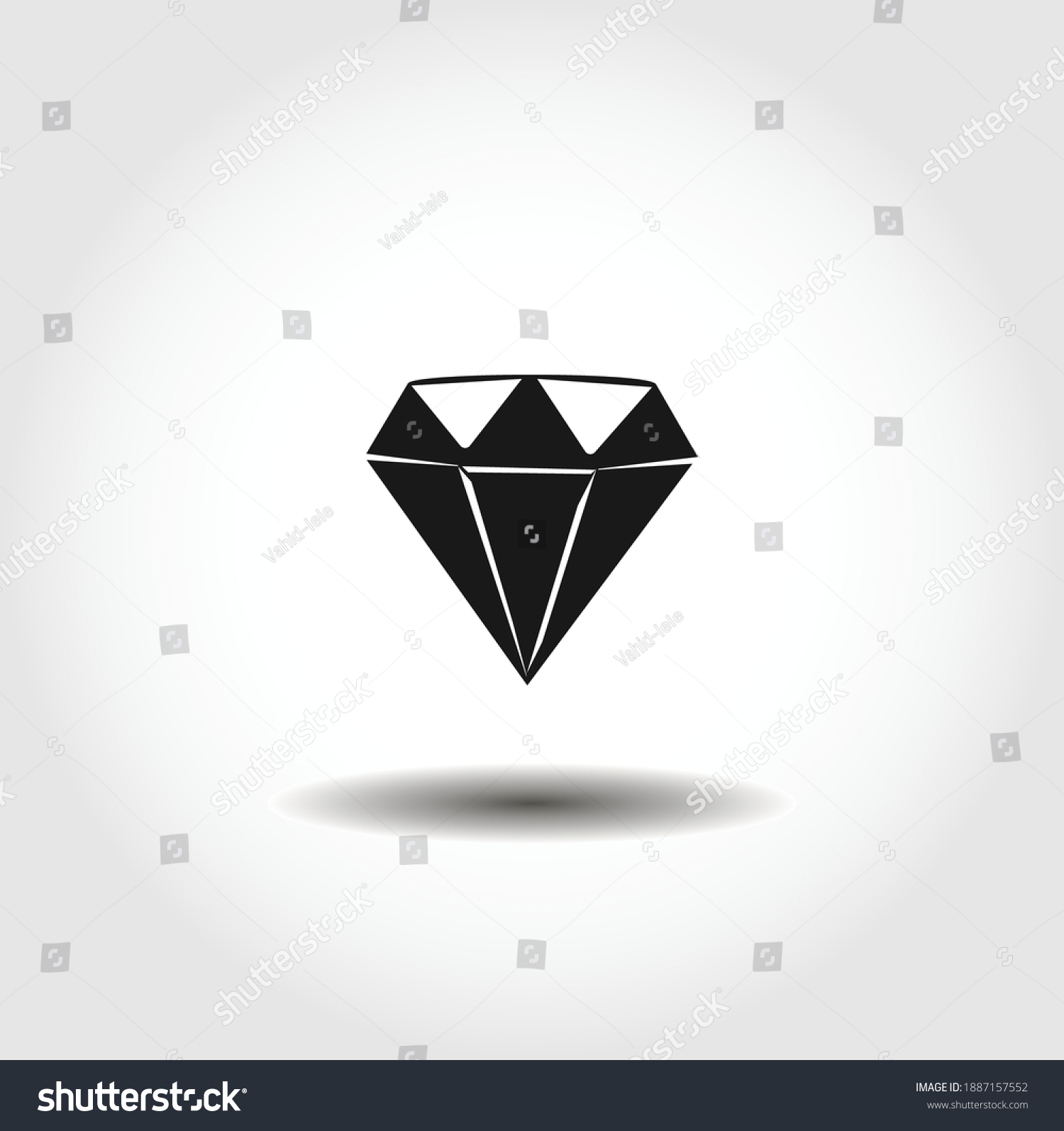 Diamond Isolated Vector Icon Interface Element Stock Vector (royalty 