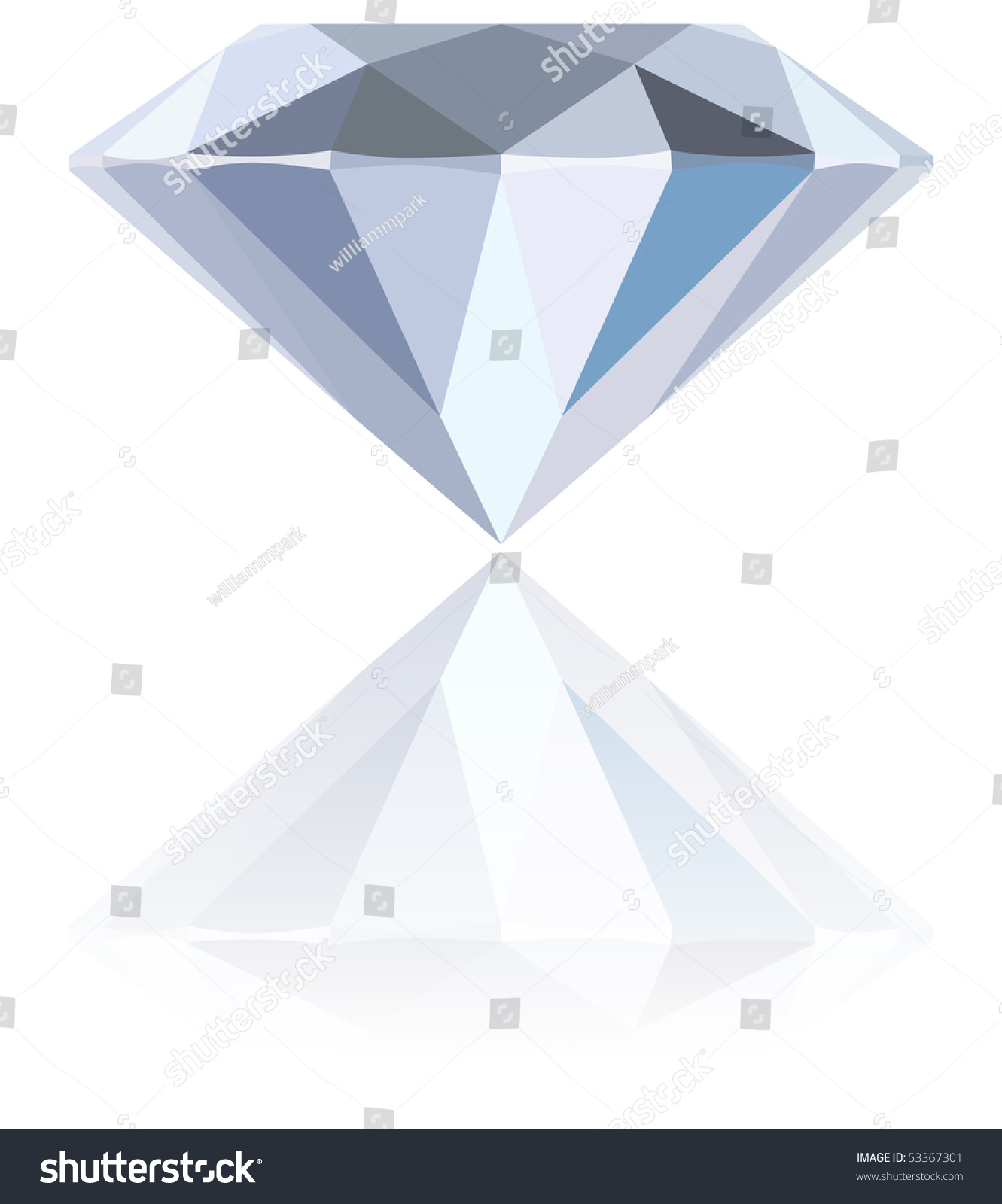 Diamond Jewel Stone Vector Icon Stock Vector 53367301 - Shutterstock