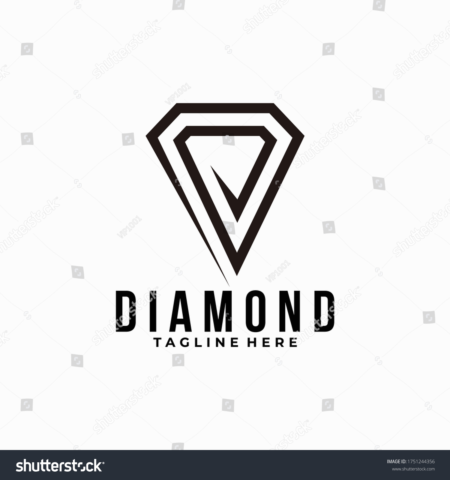 Diamond Logo Icon Vector Isolated Stock Vector (Royalty Free ...