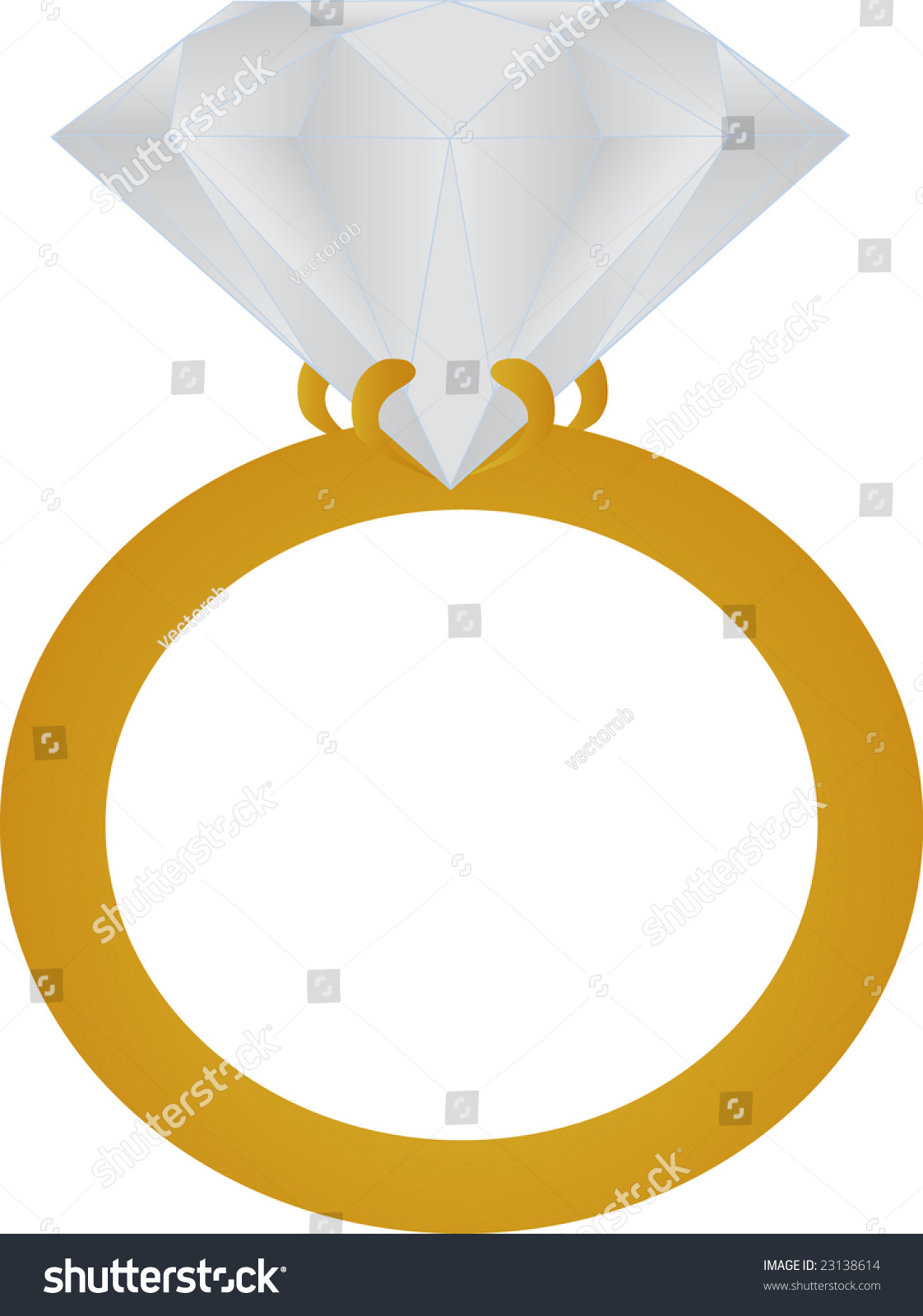 Diamond Ring Vector - 23138614 : Shutterstock
