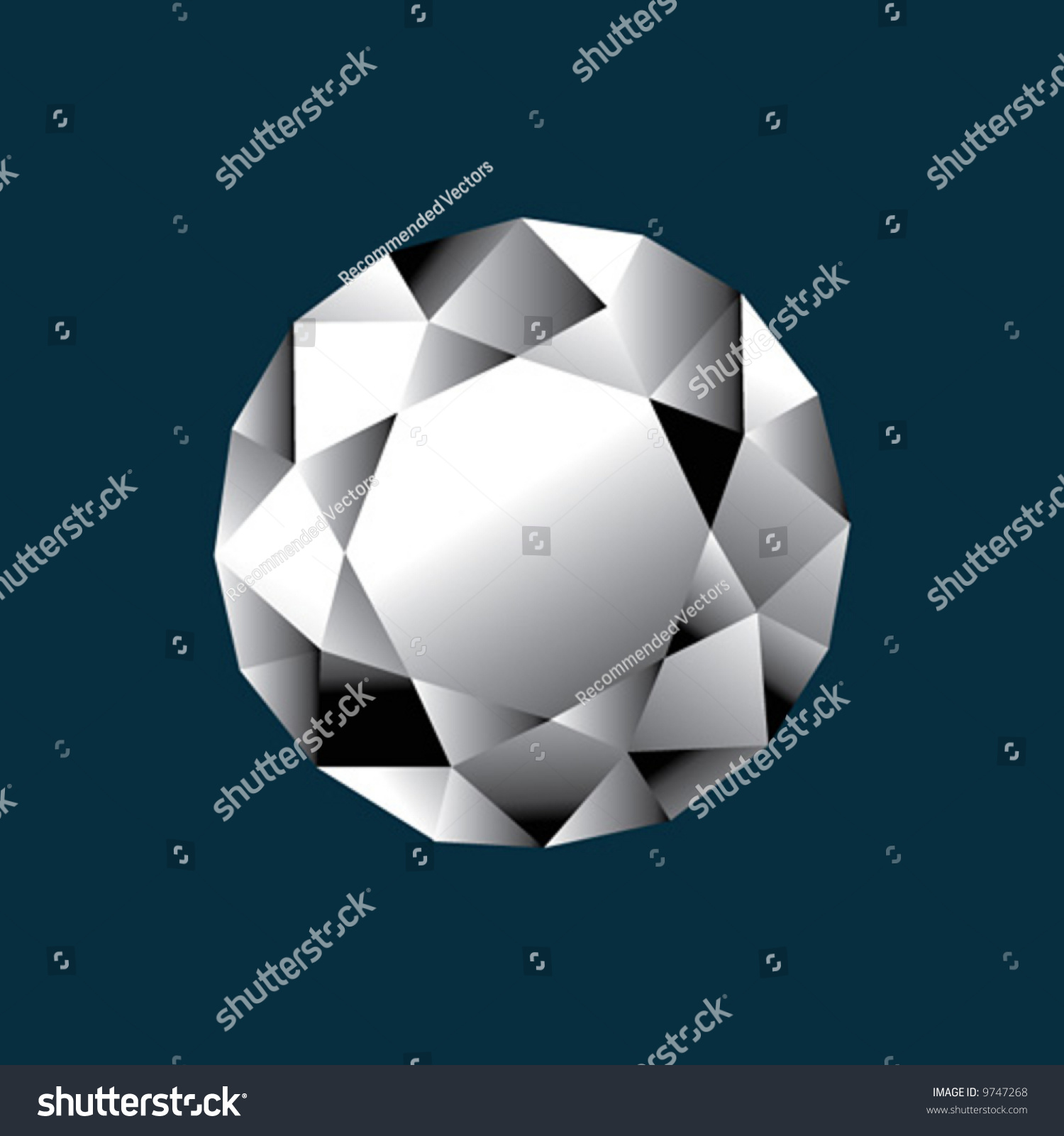 Diamond Round Shape Stock Vector (Royalty Free) 9747268 Shutterstock Diamond Round Shape Stock Vector (Royalty Free) 9747268 Shutterstock