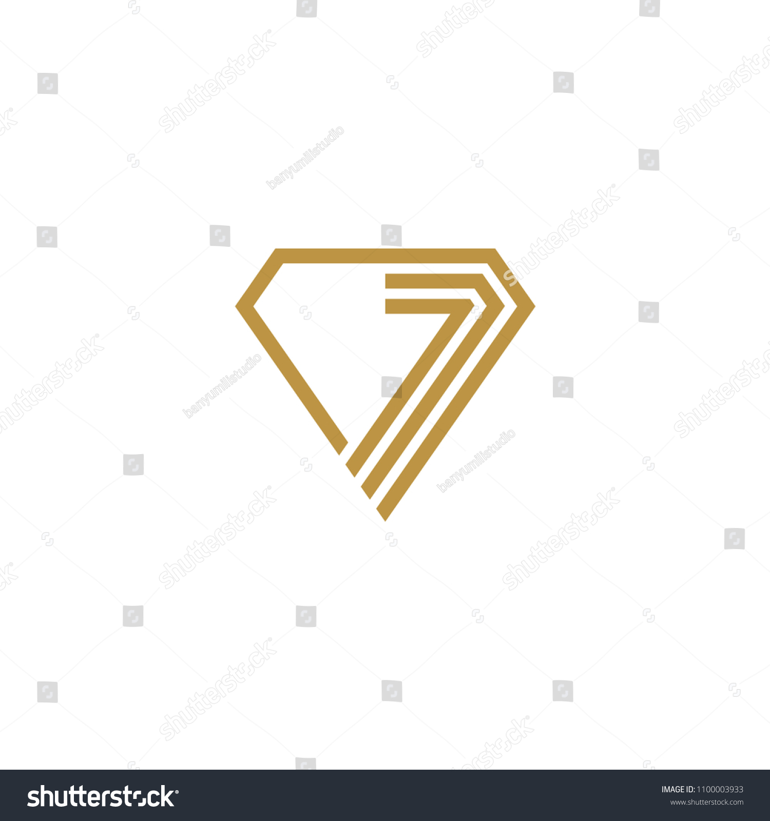 SVG of diamond seven logo template svg