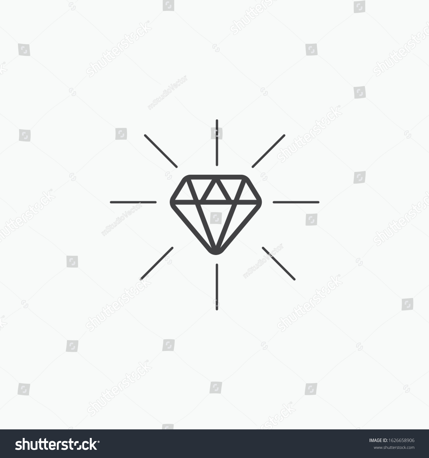 Diamond Vector Icons Set Diamond Outline: vector de stock (libre de ...