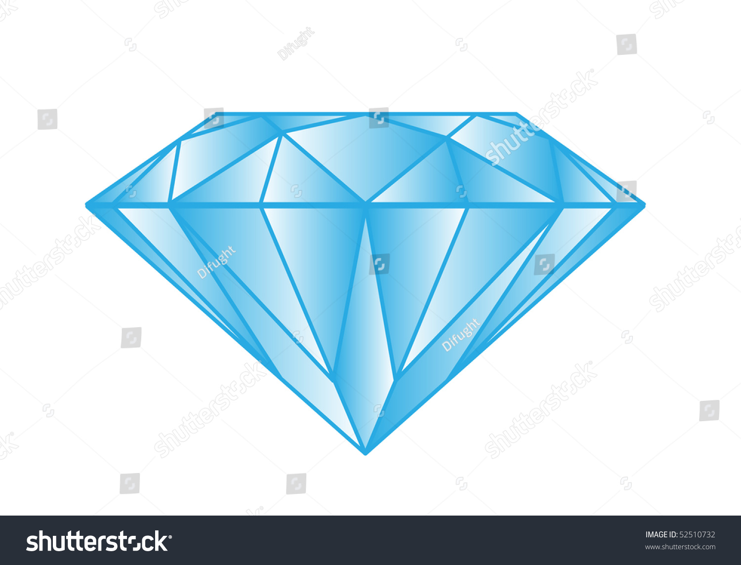 Diamonds Wireframe On White Background Stock Vector Illustration ...