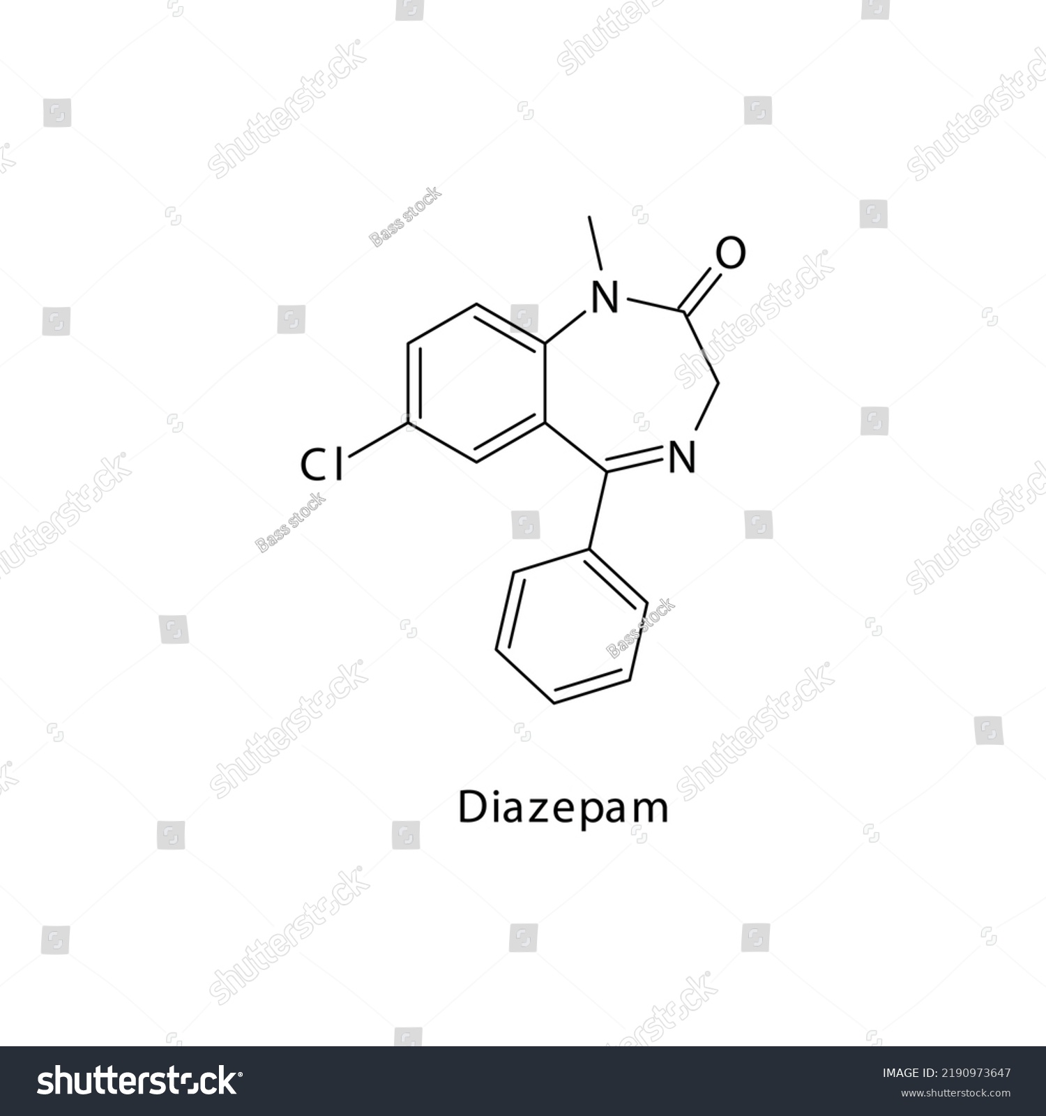 Diazepam Molecule Structure : 78 Images, Photos Et Images Vectorielles ...