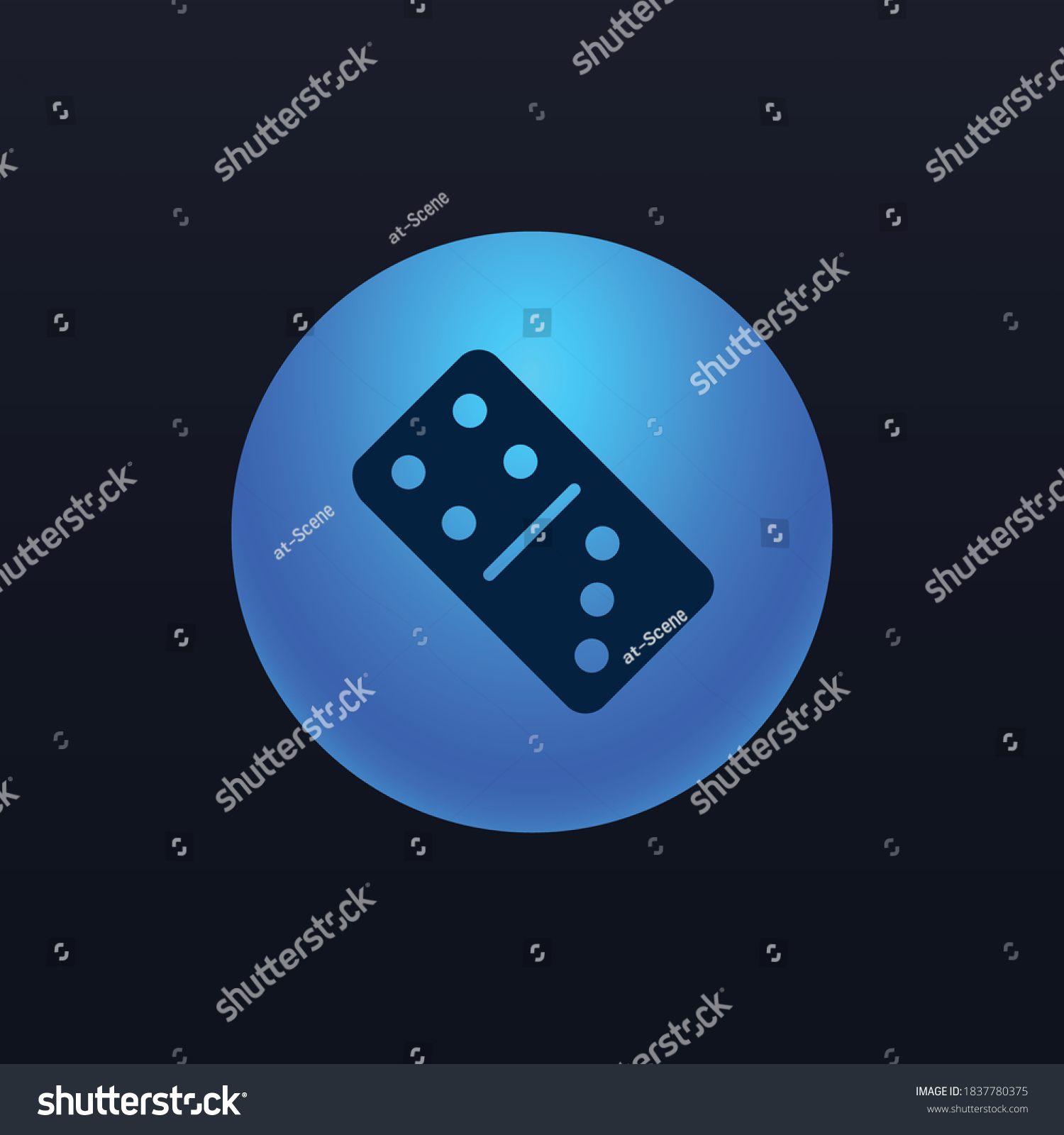 Dice App Icon Button Stock Vector Royalty Free 1837780375