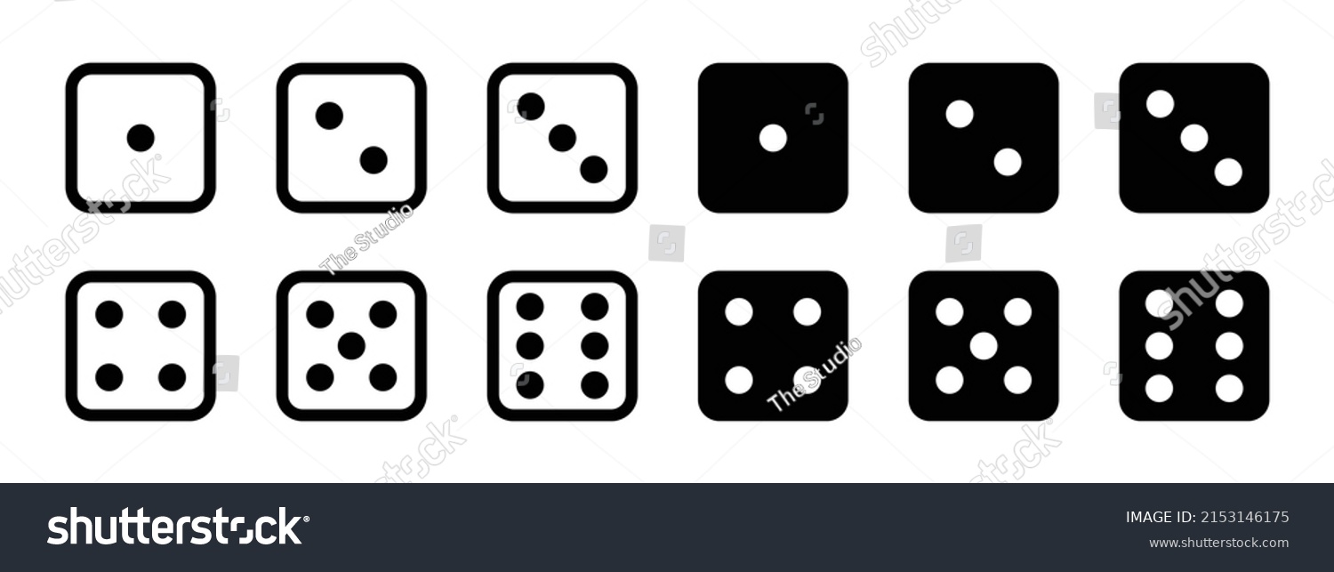 Dice Game White Black Cubes Vector Stock Vector (Royalty Free ...