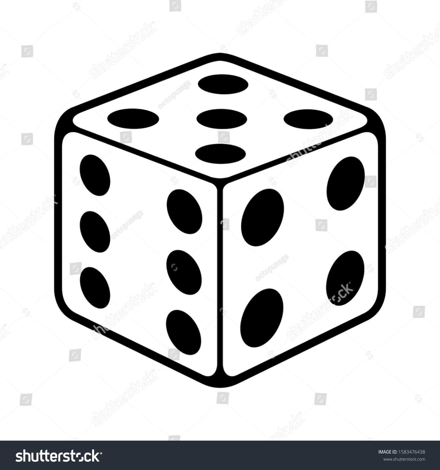 Dice Vector Dice Flat Icon Vector Stock Vector Royalty Free 1583476438