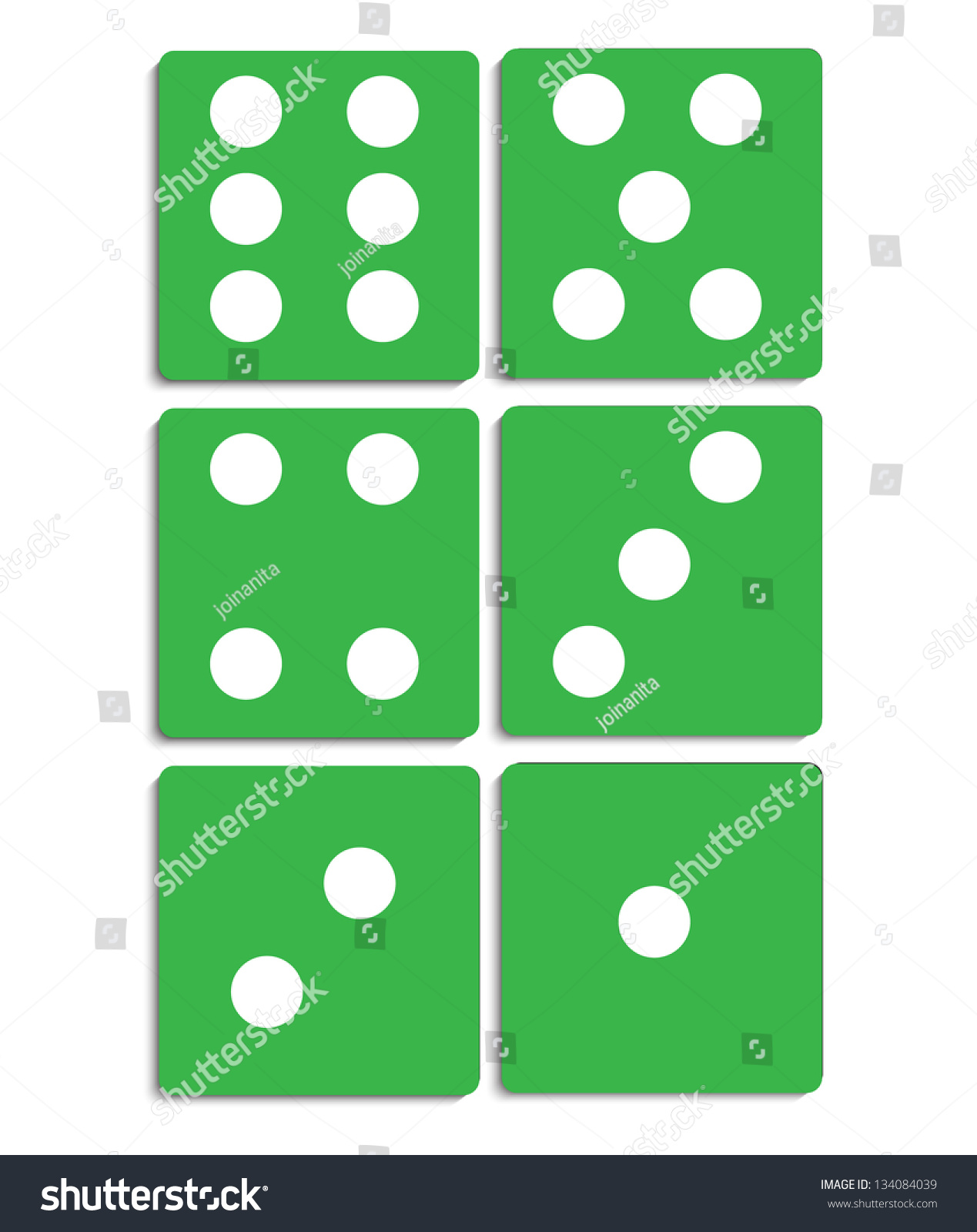 Dice Vector Illustration Stock Vector Royalty Free 134084039