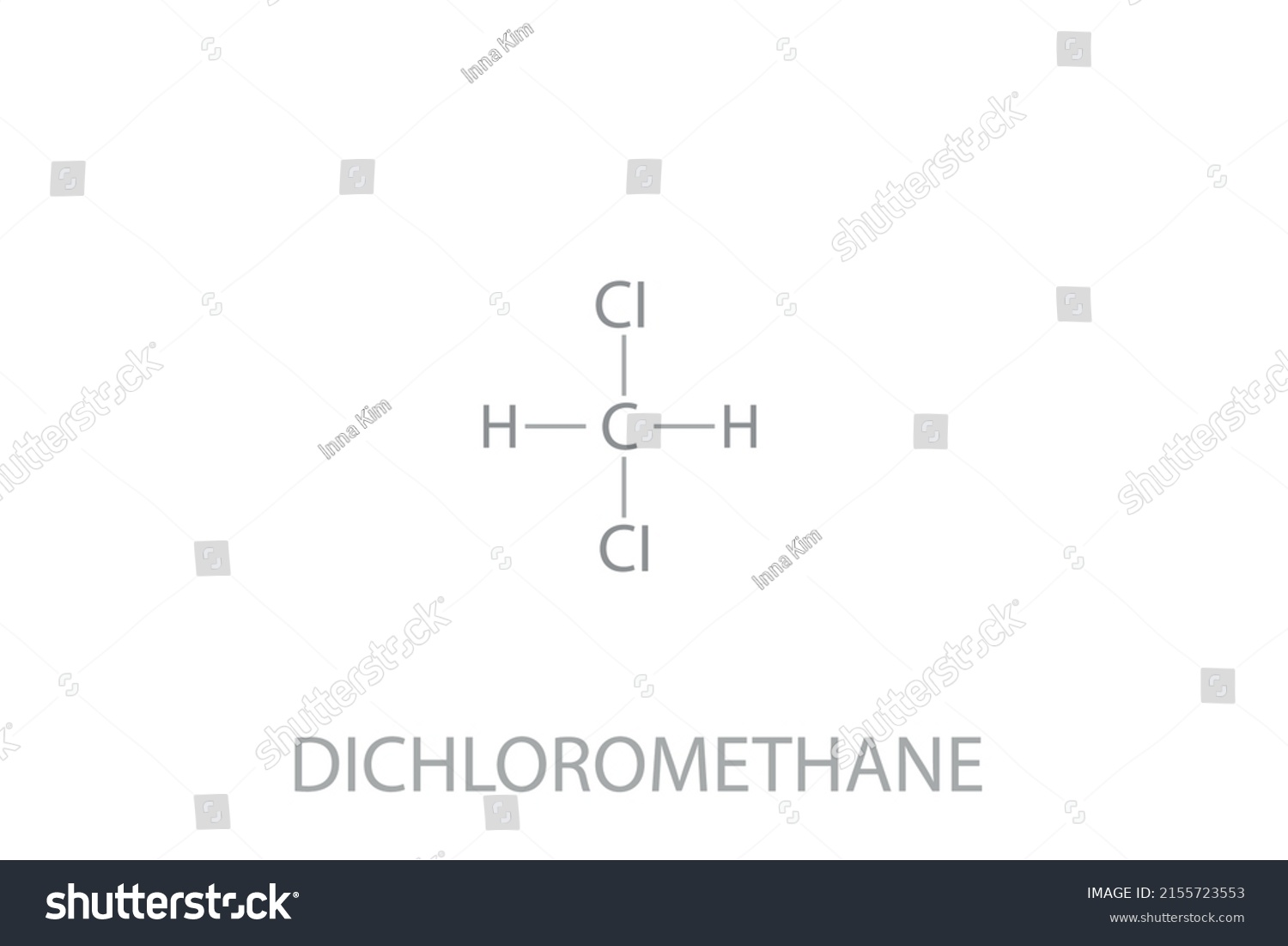 Dichloromethane Molecular Skeletal Chemical Formula Stock Vector ...