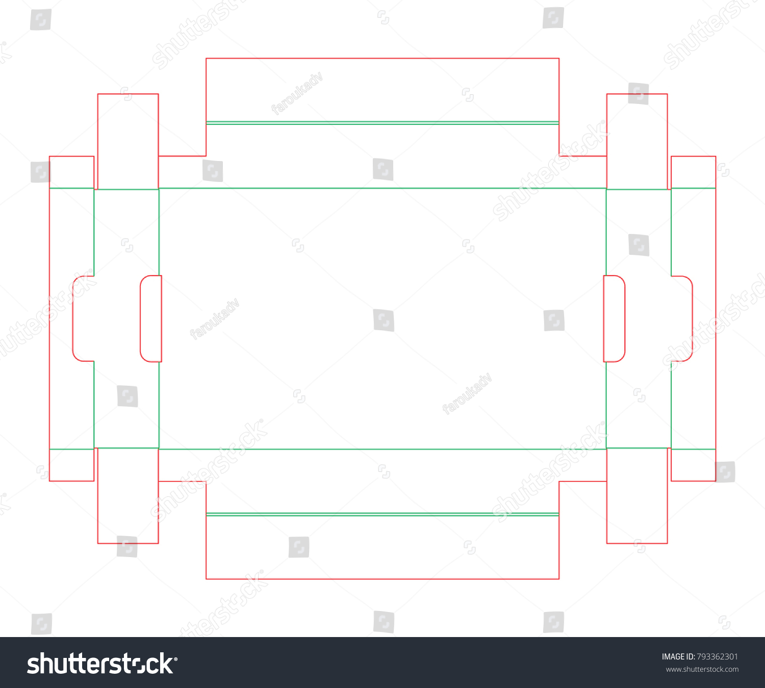 Die Cut Template Stock Vector (Royalty Free) 793362301 | Shutterstock