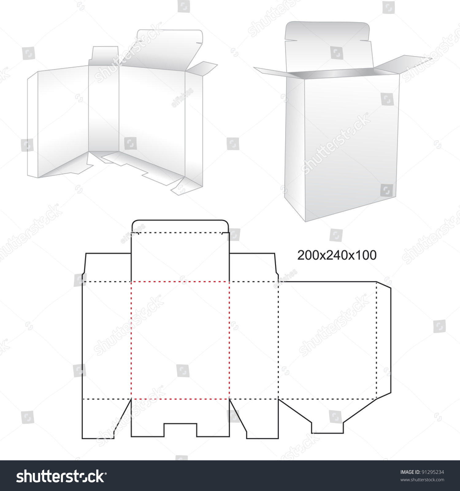 Die Stamping Box Stock Vector Illustration 91295234 : Shutterstock