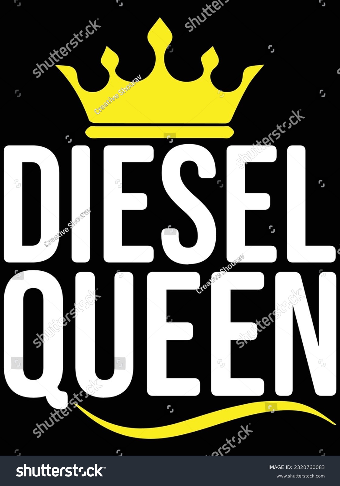SVG of Diesel queen vector art design, eps file. design file for t-shirt. SVG, EPS cuttable design file svg