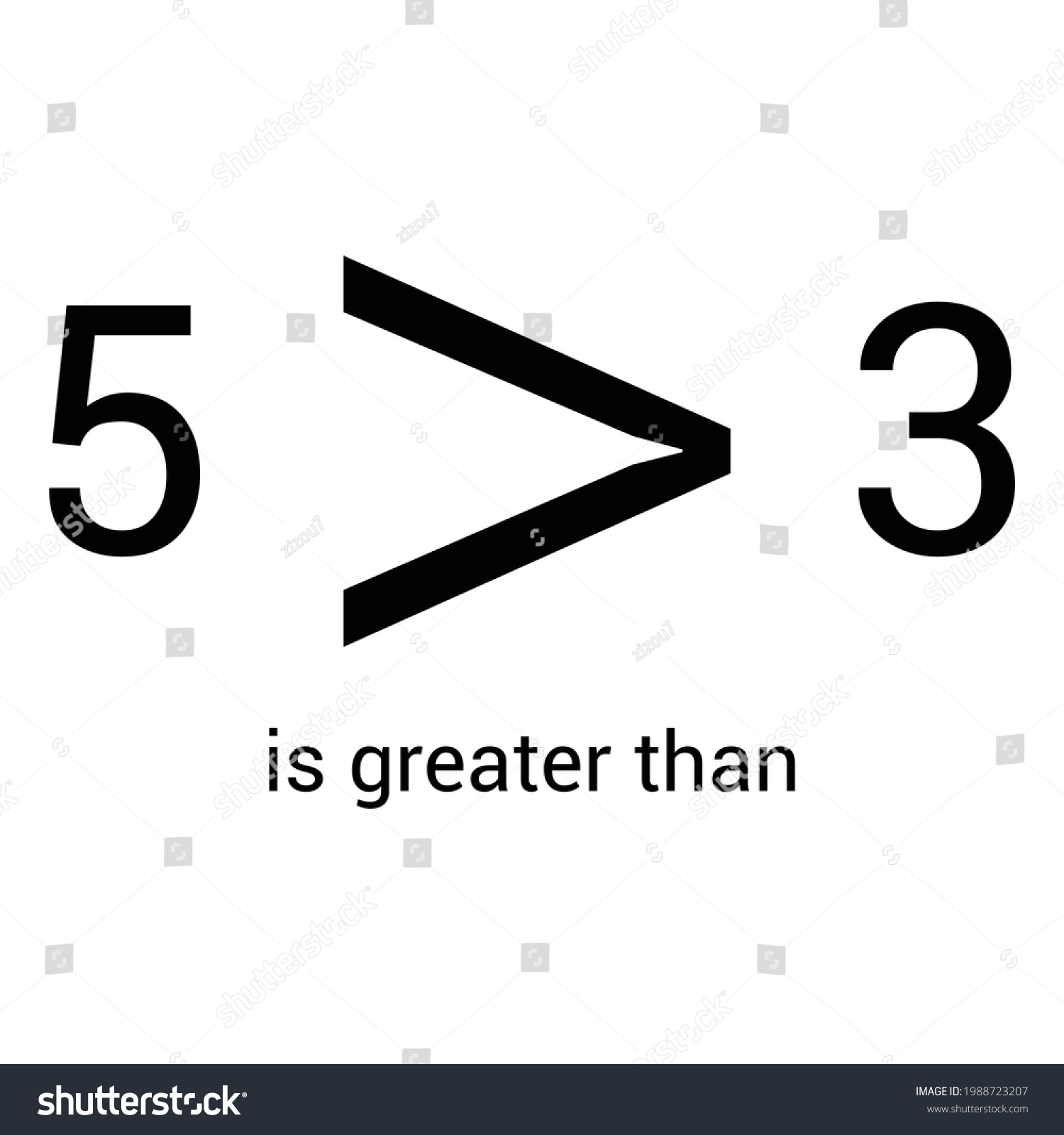 diferencia entre signo mayor y menor: vector de stock (libre de ...