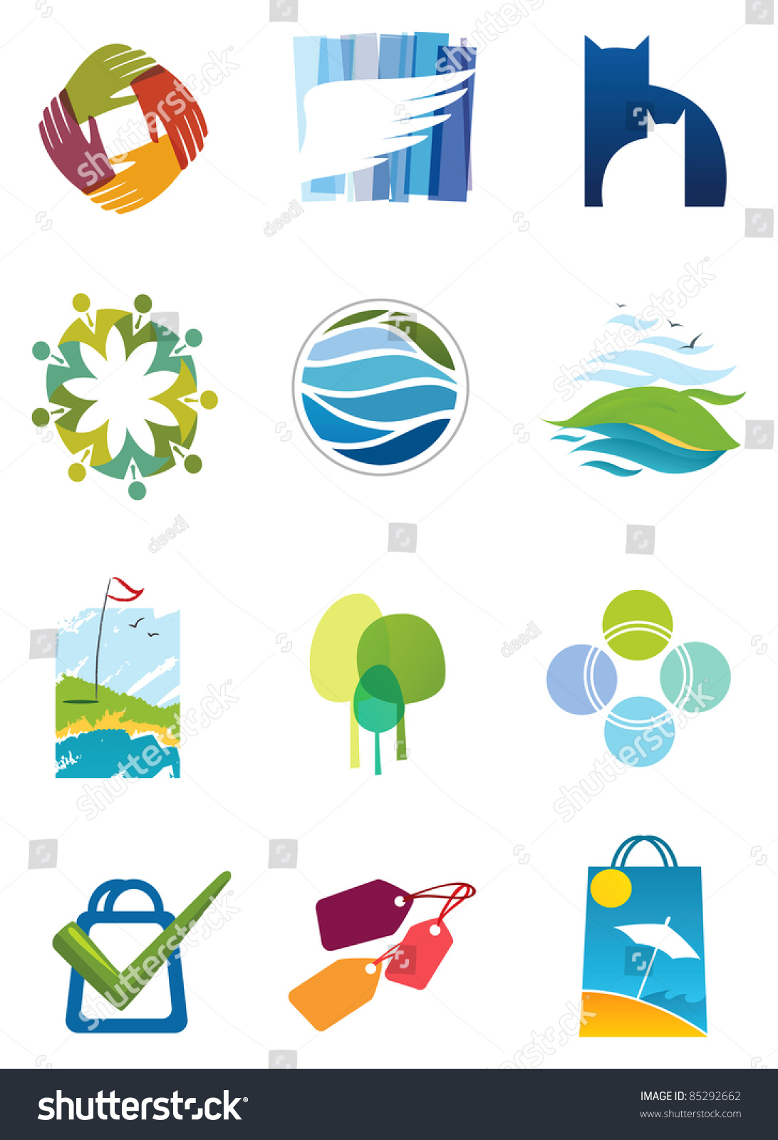 Different Computer Icons Stock Vector Illustration 85292662 : Shutterstock