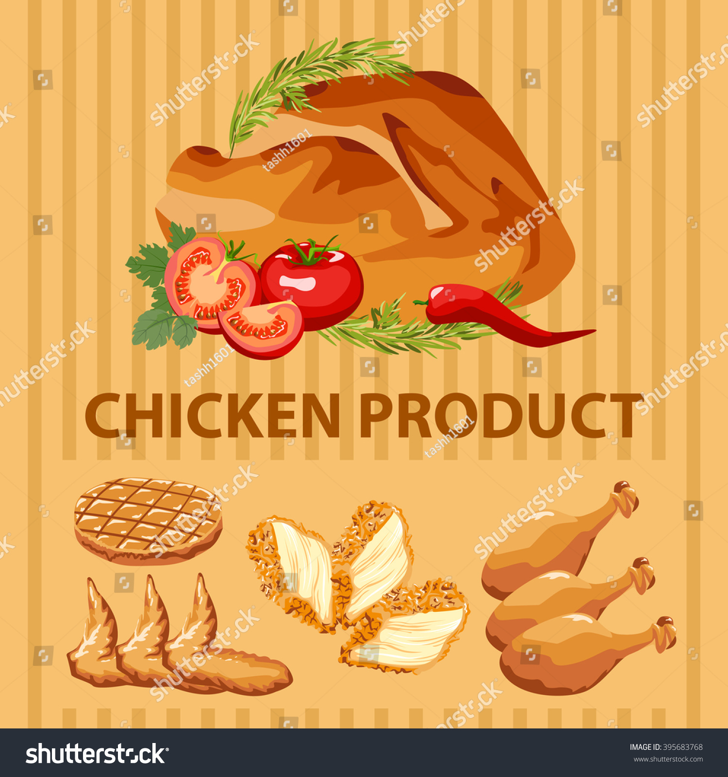SVG of Different parts of the chicken. Set. svg