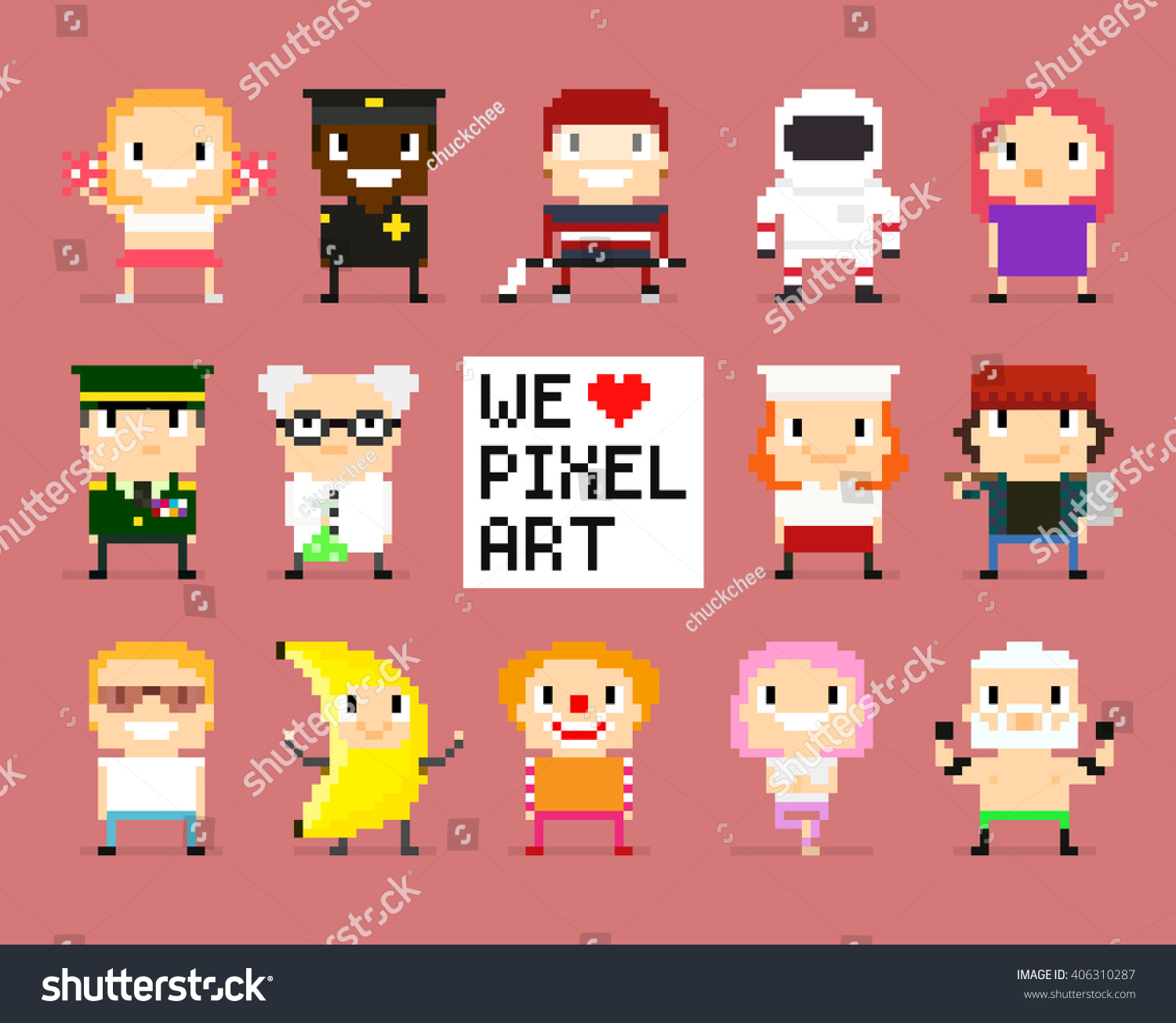 8x8 Pixel Art Character 7008