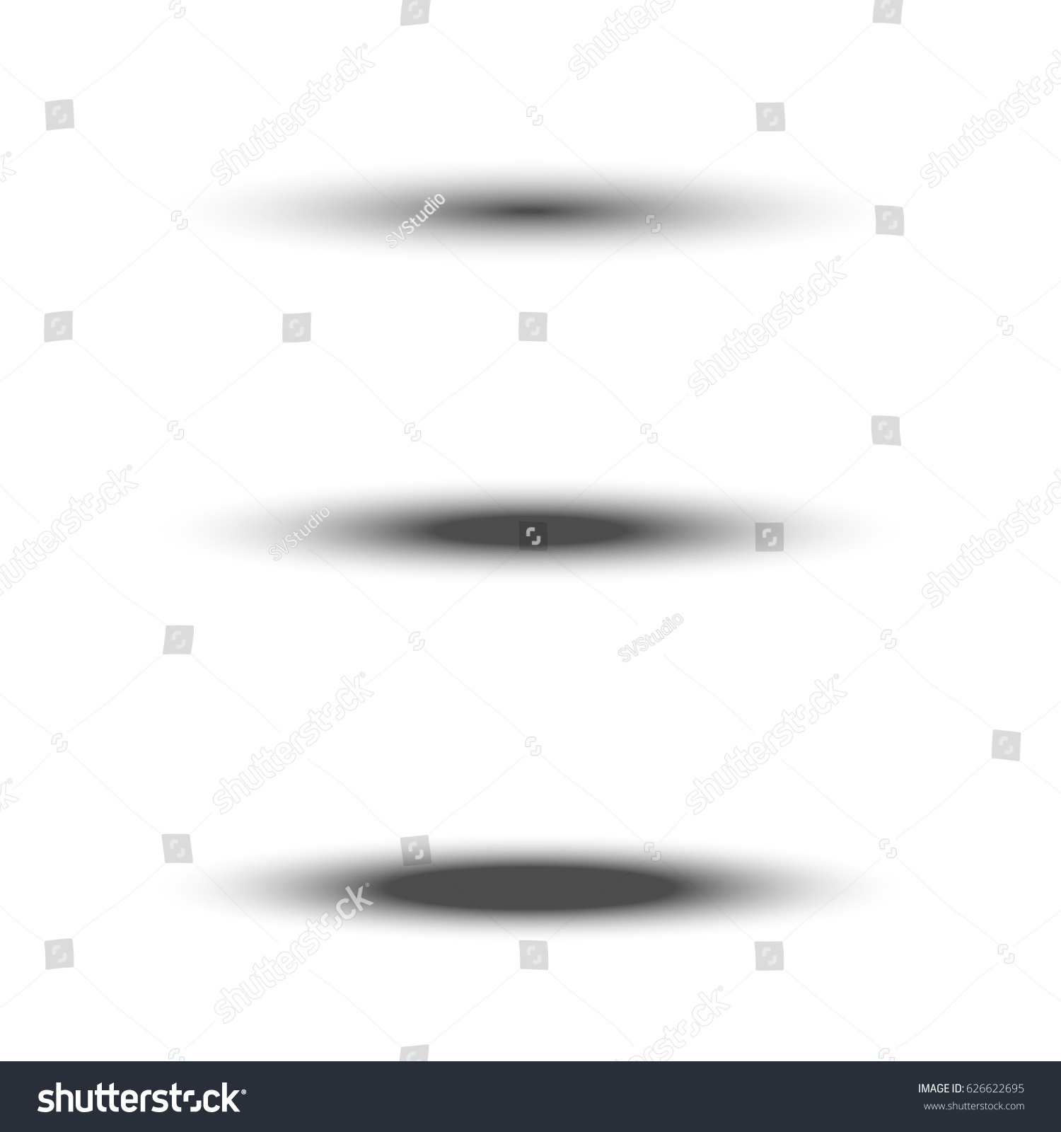 Different Transparent Black Oval Shadow Set Stock Vector (Royalty Free ...