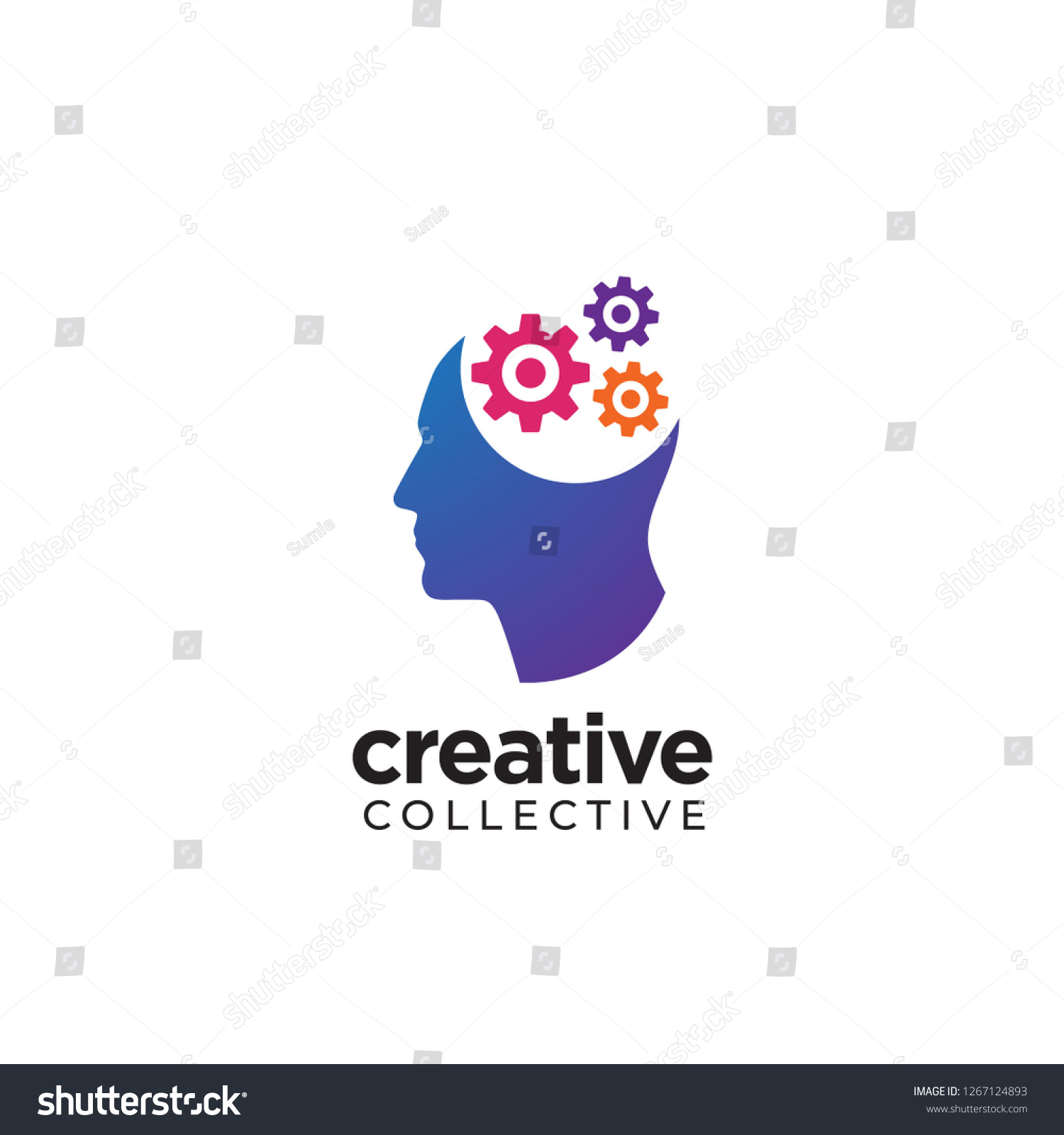 Digital Abstract Human Head Logo Creative Stock Vector (Royalty Free ...