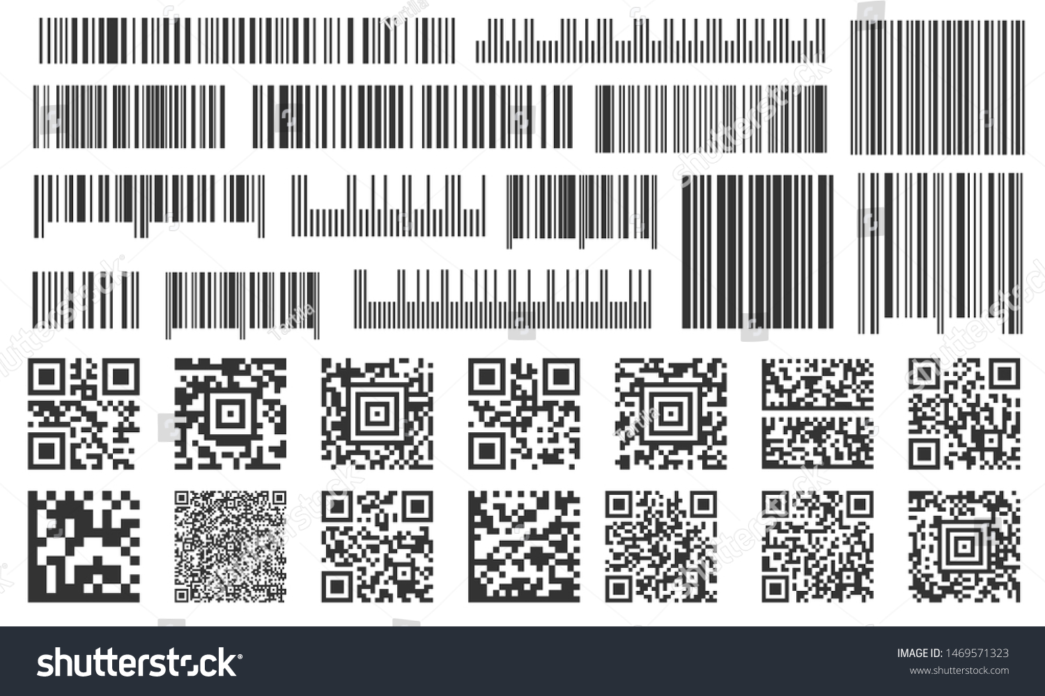 Digital Barcode Supermarket Bar Labels Shop: เวกเตอร์สต็อก (ปลอดค่า ...