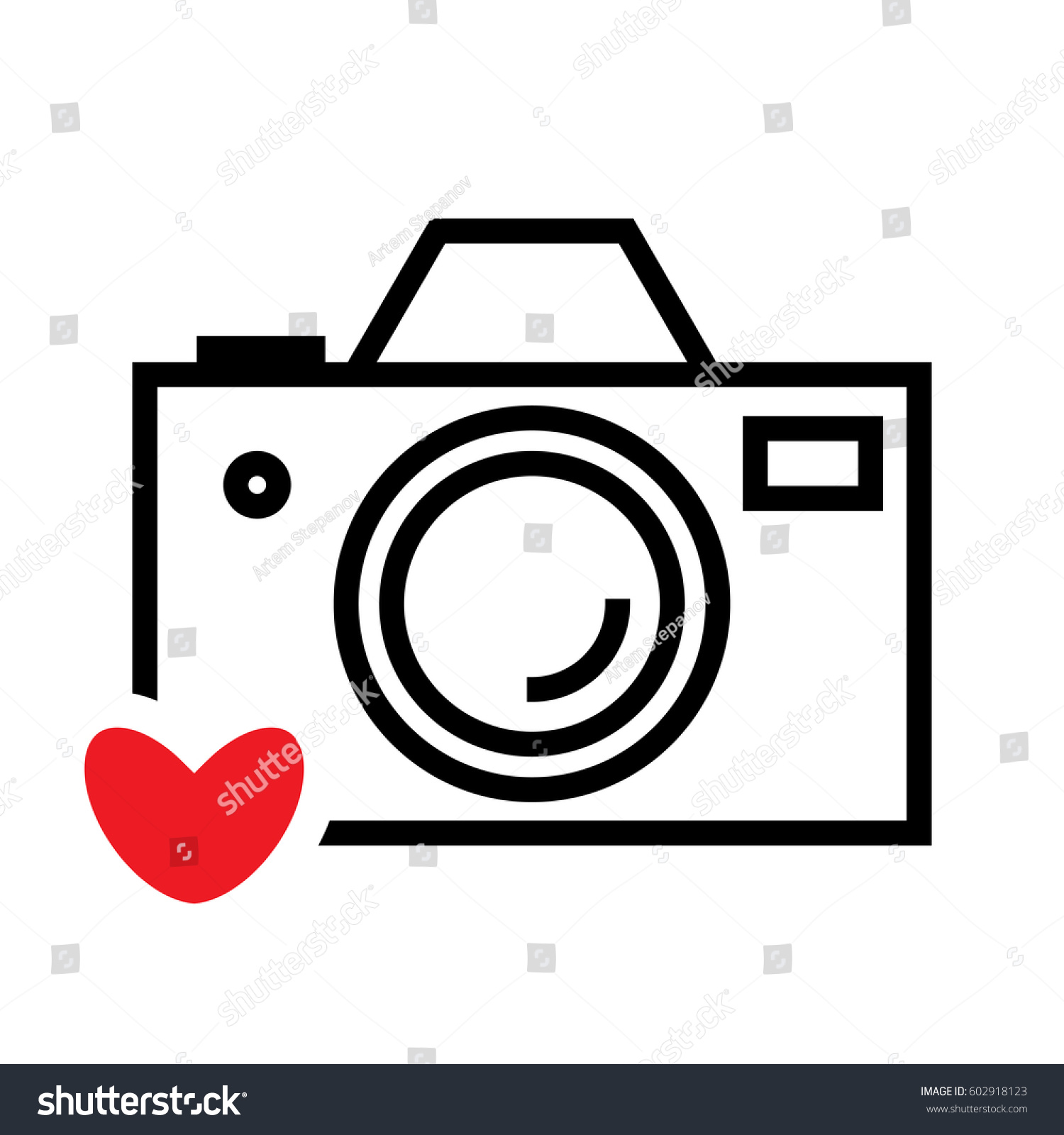 Download Digital Camera Heart Vector Icon Snapshot Stock Vector ...