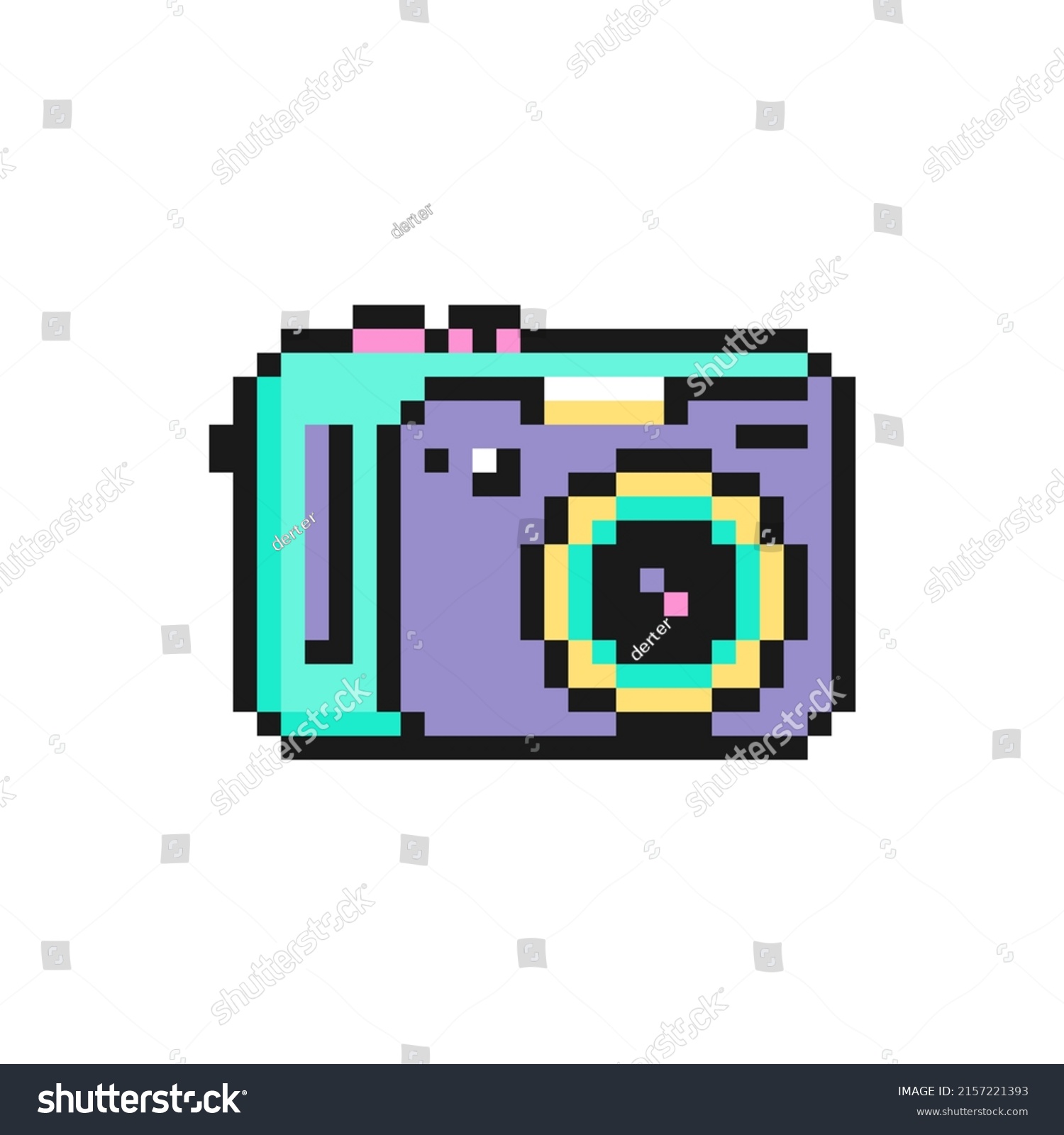 Digital Camera Icon Pixel Art Design Stock Vector (Royalty Free ...