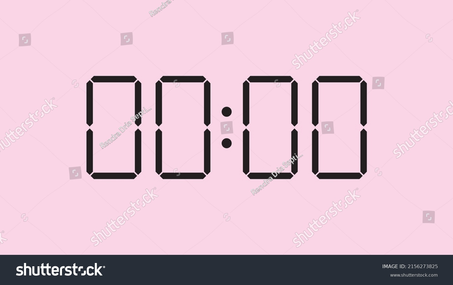 digital-clock-close-displaying-0000-oclock-stock-vector-royalty-free