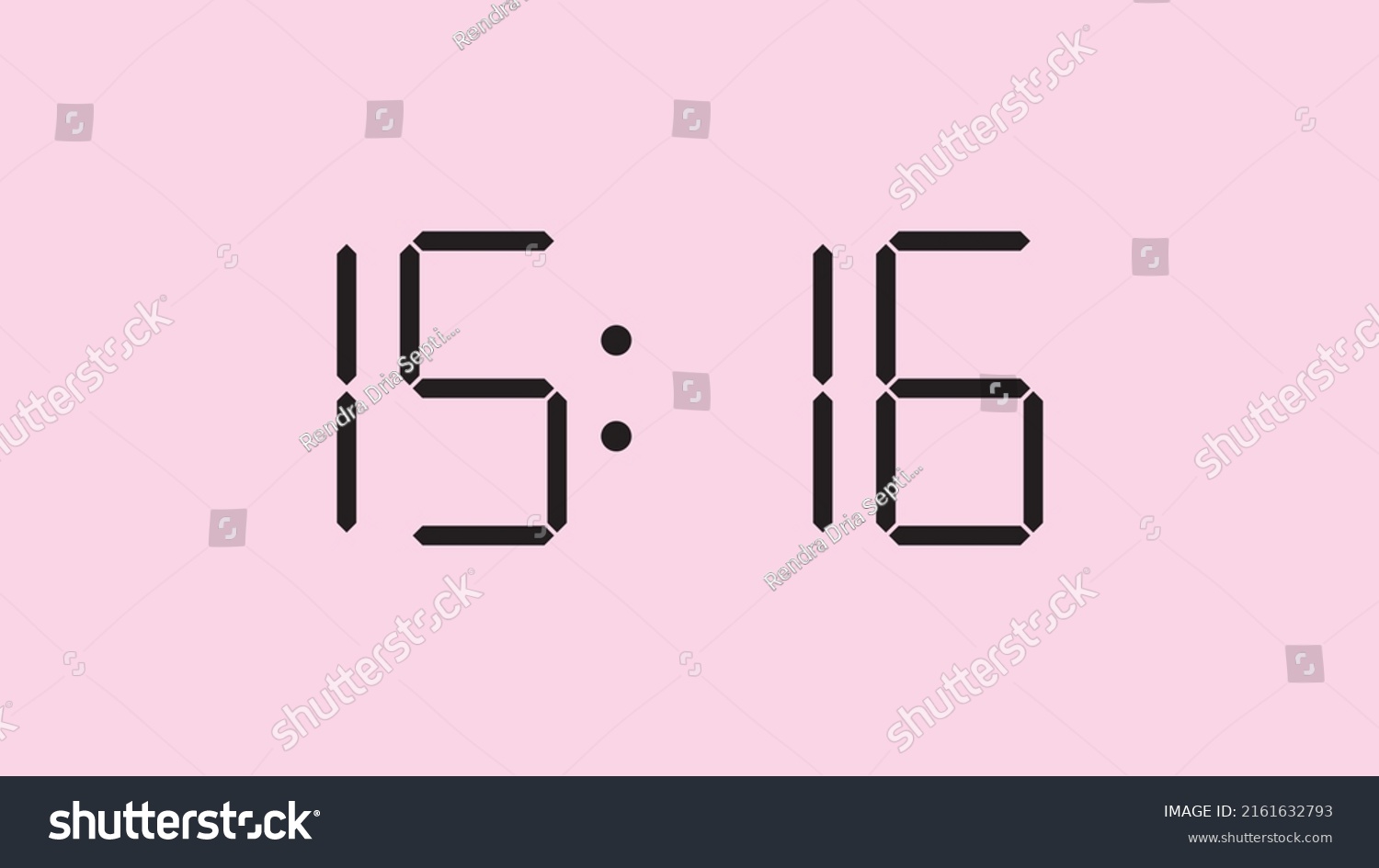 digital-clock-close-displaying-1516-oclock-stock-vector-royalty-free