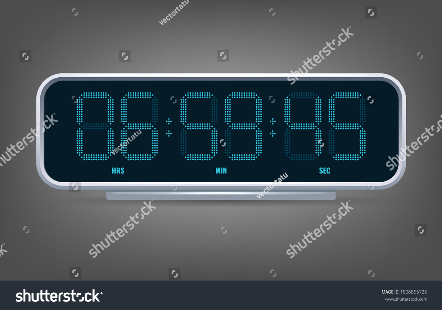 Digital Clock Counter Digital Watch Date Stock Vector (royalty Free 