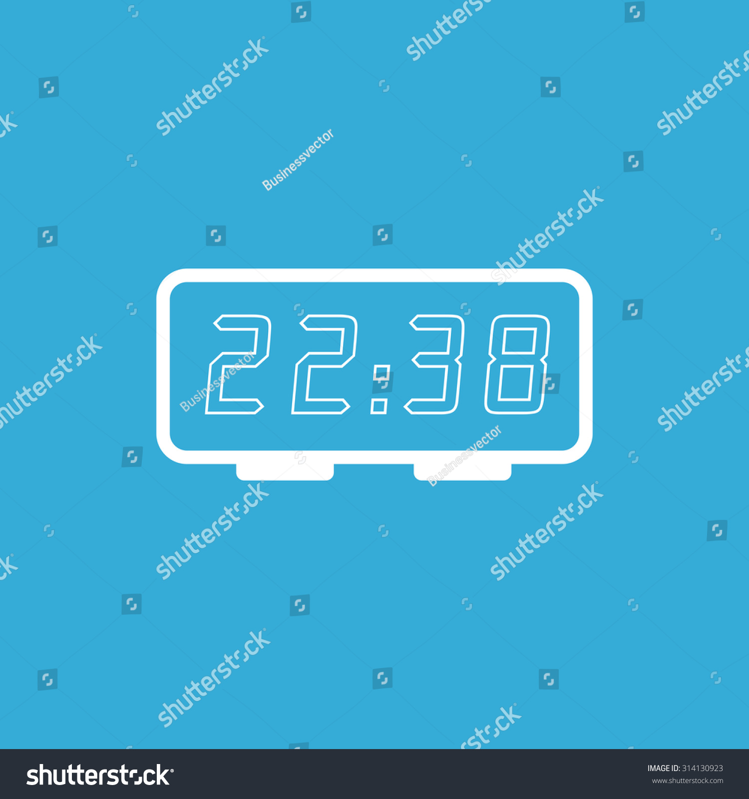 Digital Clock Icon Stock Vector (Royalty Free) 314130923