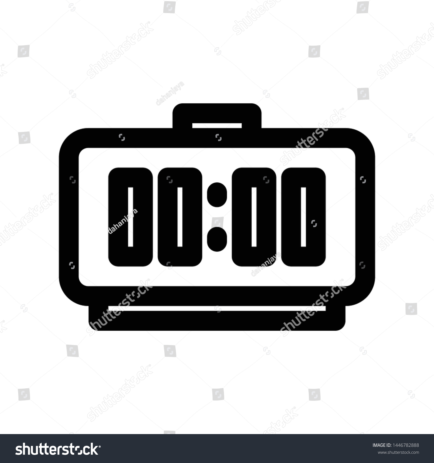 Digital Clock Vector Icon Isolate Don Stock Vector (Royalty Free ...