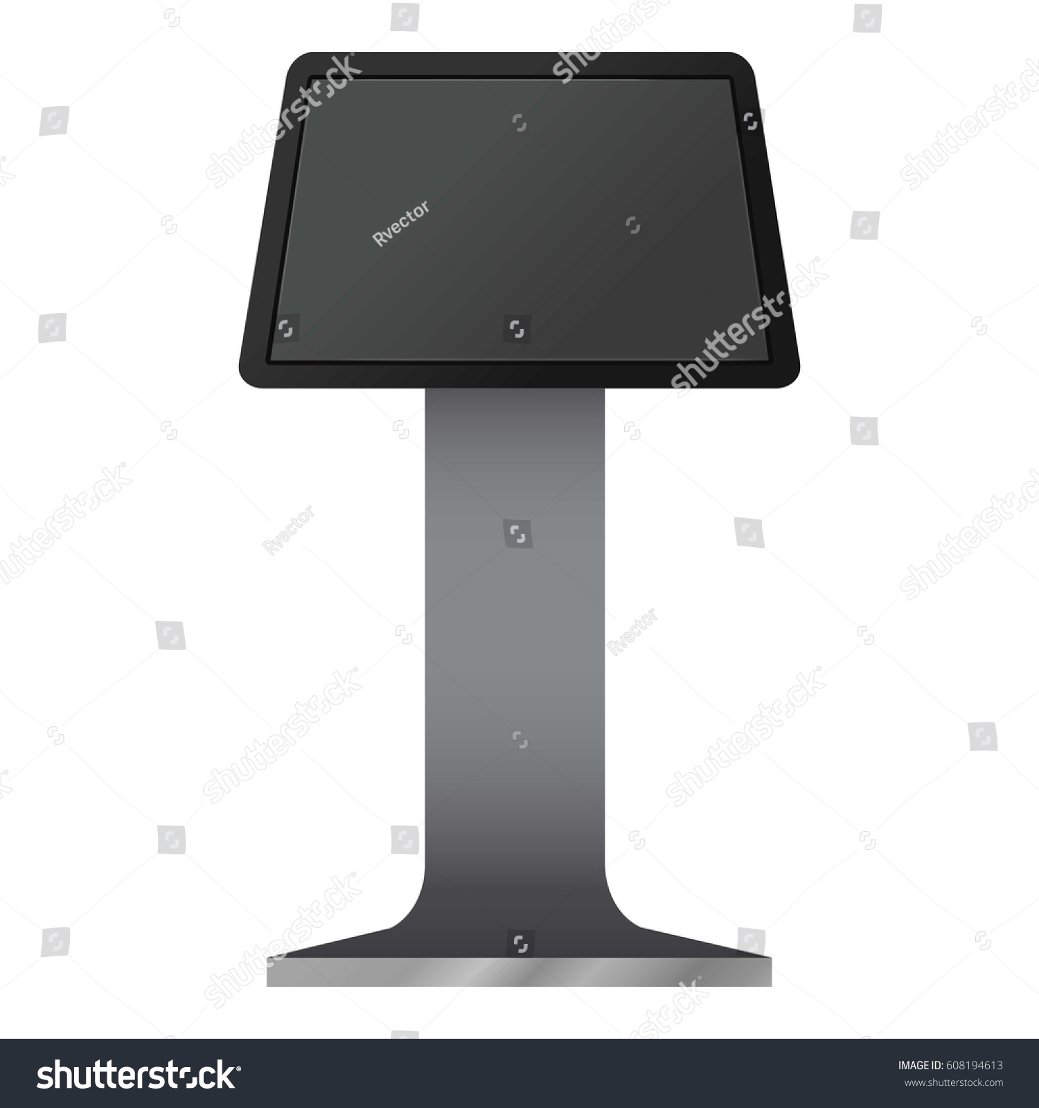 Download Digital Kiosk Mockup Realistic Illustration Digital Stock Vector 608194613 - Shutterstock