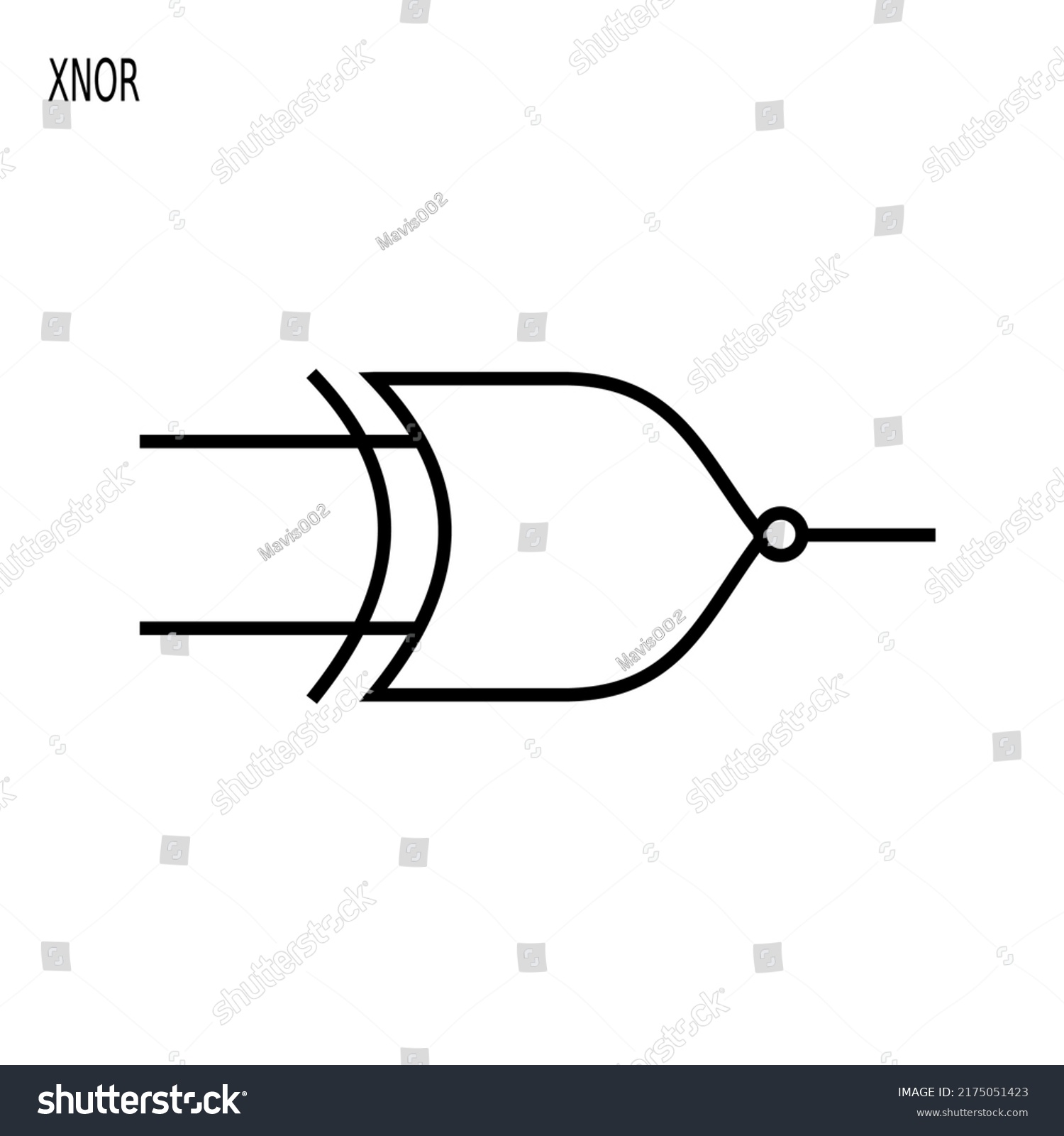 Digital Logic Gate Symbols Black Isolated Stock Vector Royalty Free Shutterstock