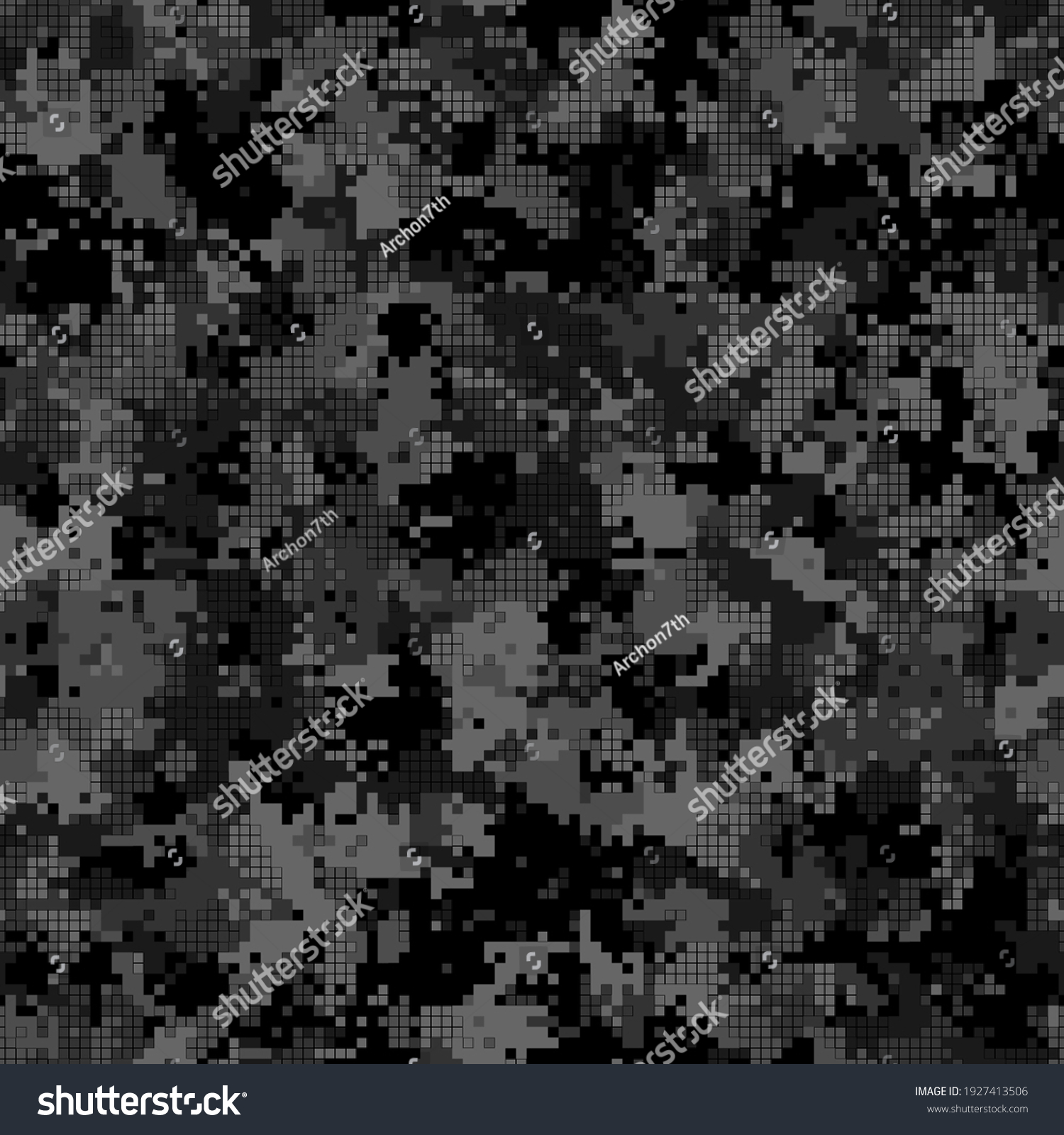 SVG of Digital monochrome dark gray dust camouflage seamless pattern. Abstract military geometric modern camo background. Vector illustration. svg