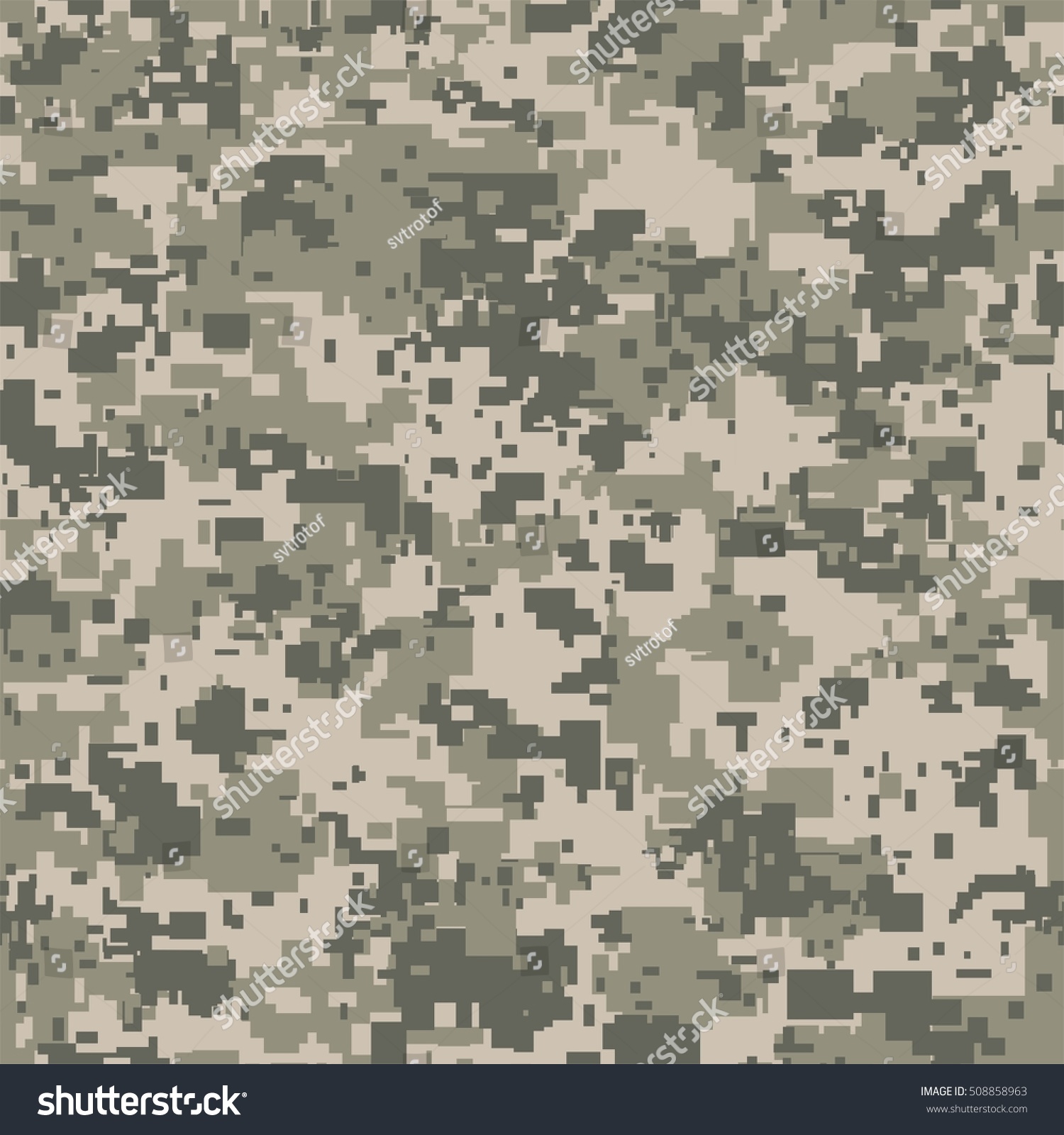 Digital Pixel Camouflage Seamless Pattern Your Stock Vector (Royalty ...