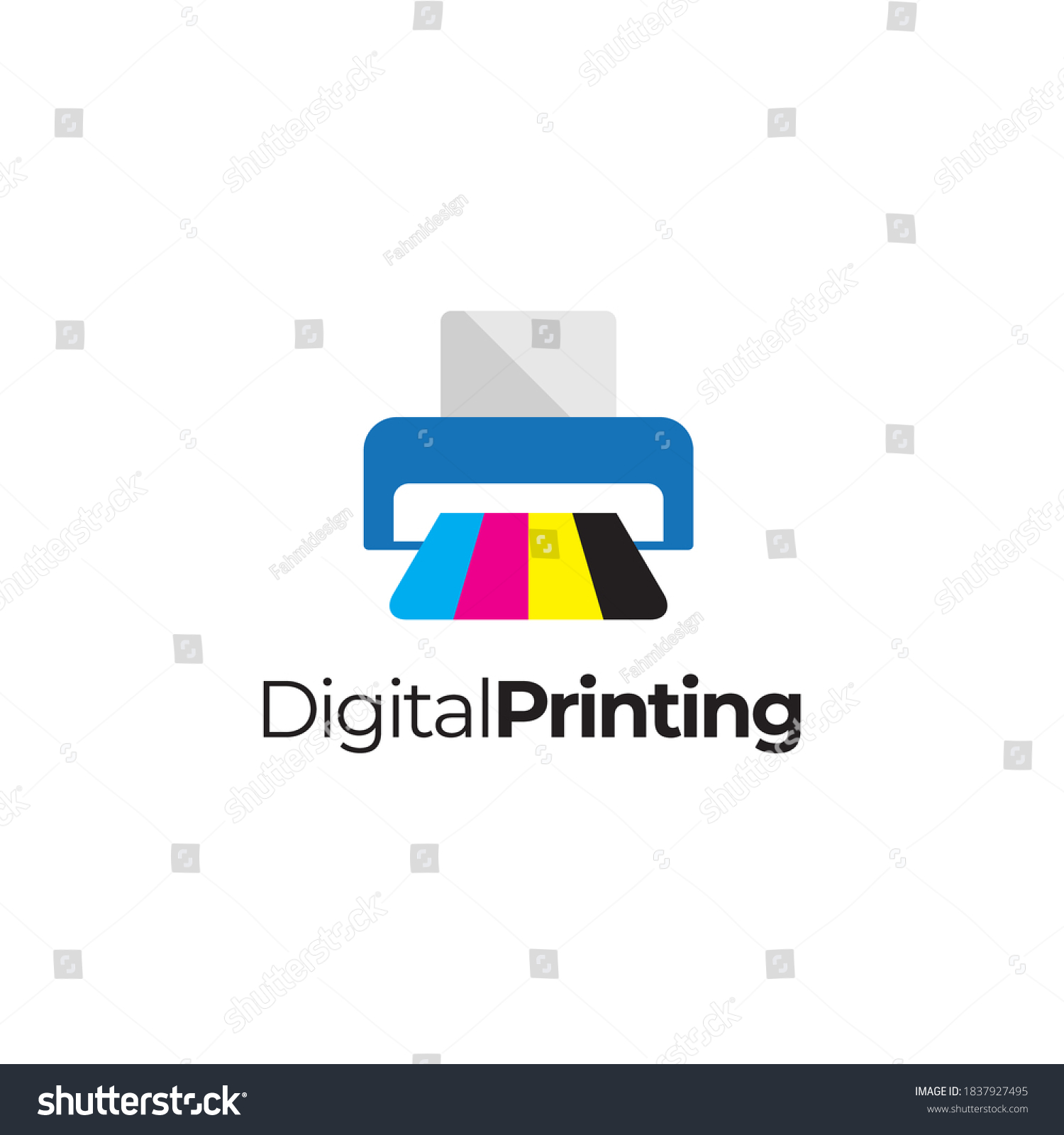 Digital Printing Logo Printer Cmyk Symbol Stock Vector (Royalty Free ...