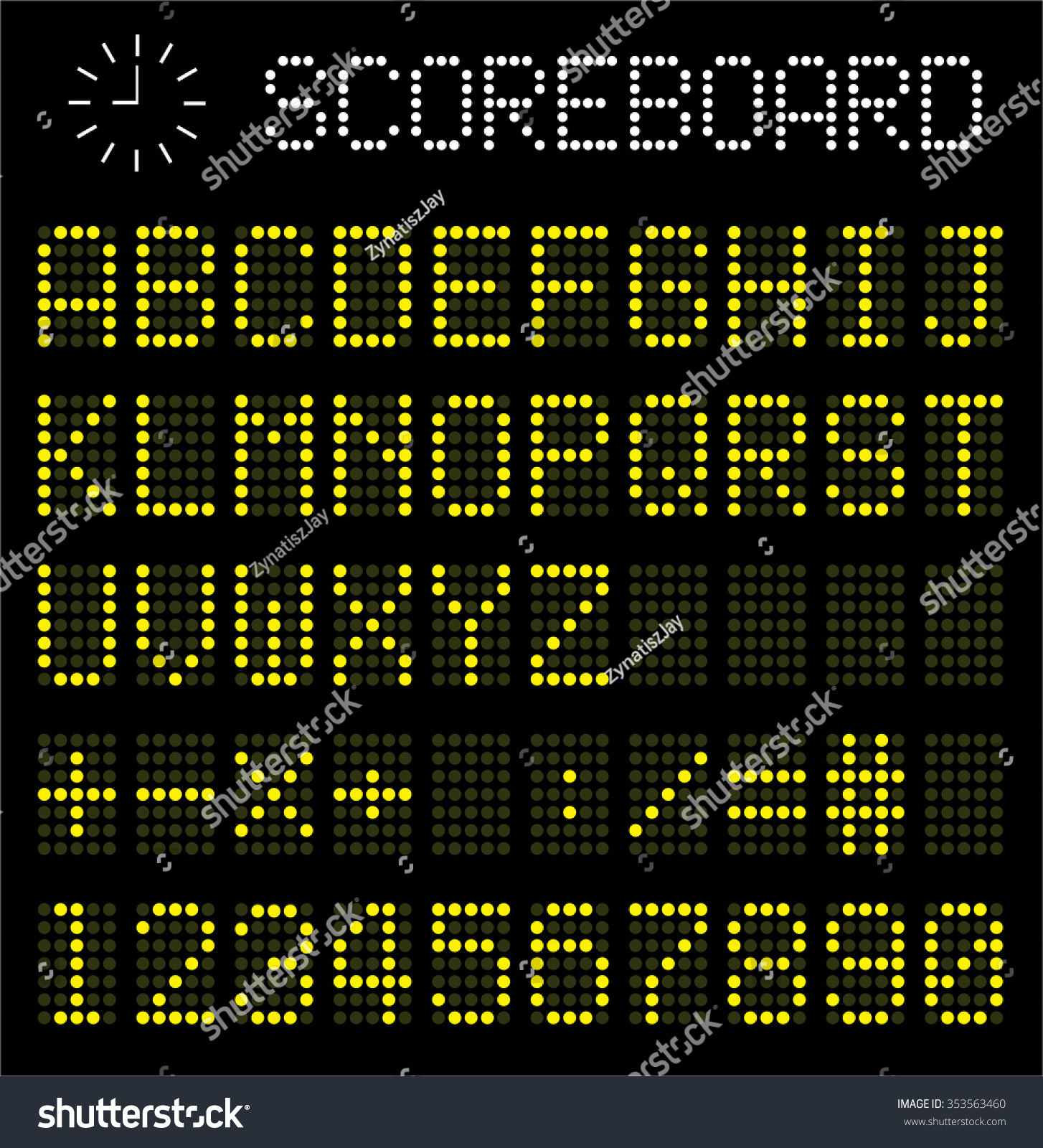 SVG of Digital scoreboard,sports, airplane, competitions vector illustrator symbol svg