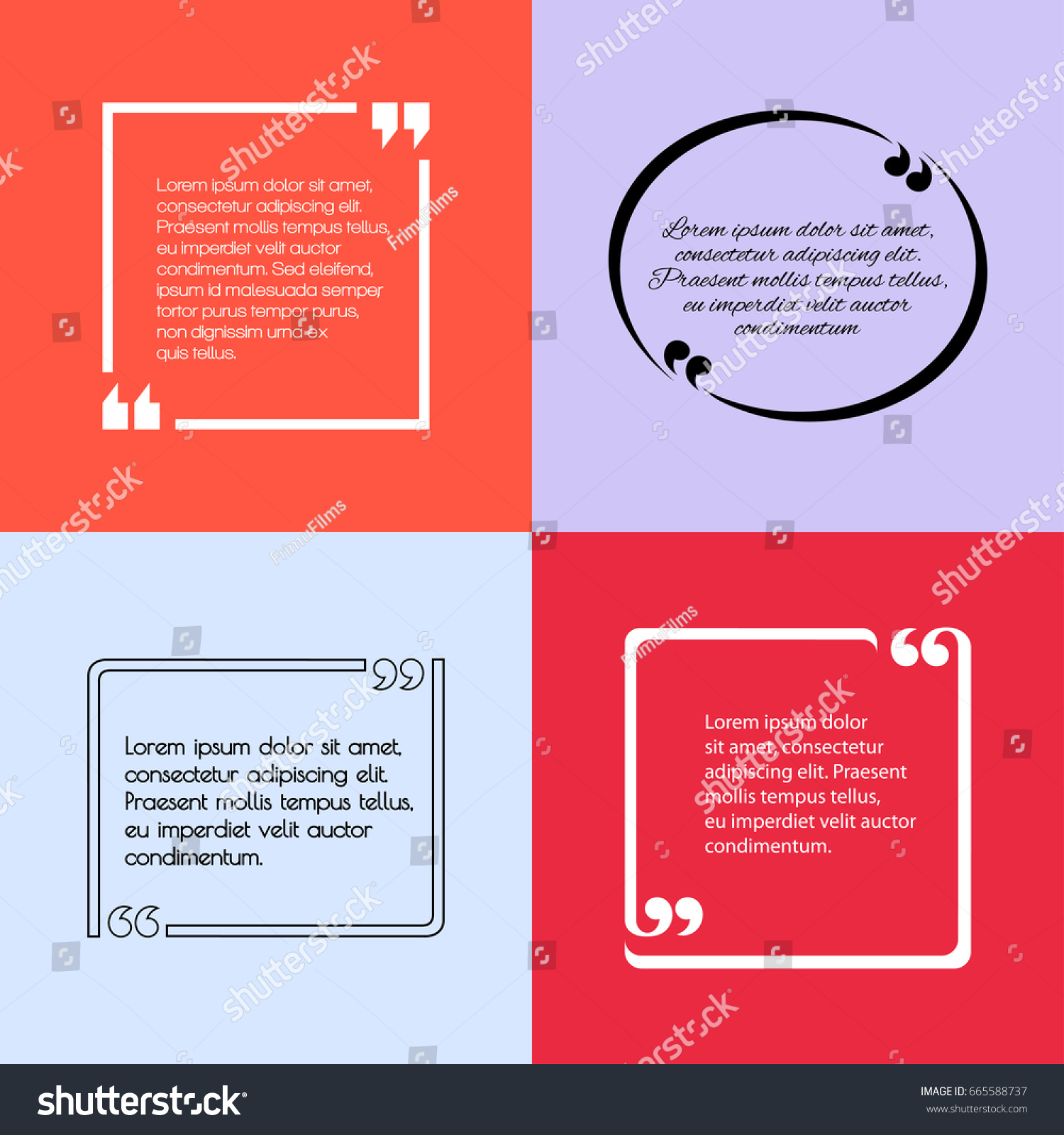 Digital Vector Quote Frames Box Set Stock Vector Royalty Free
