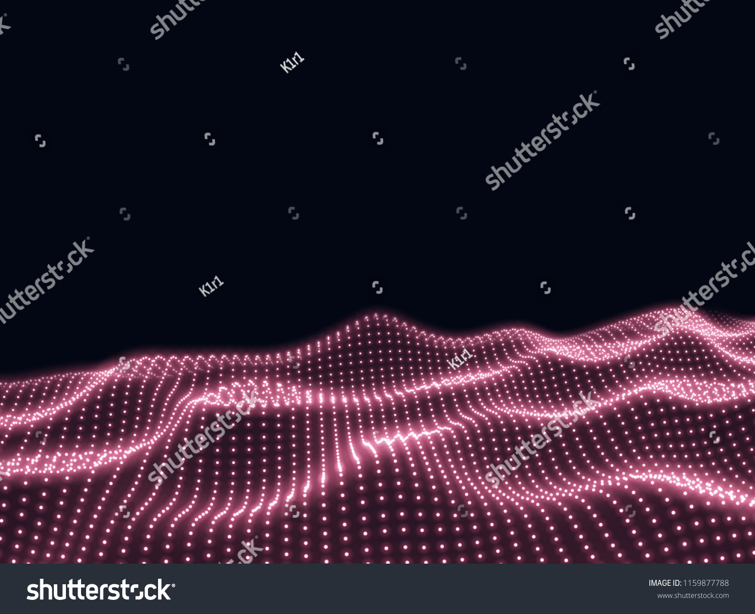 Digital Wave Vector Illustration Stock Vector (Royalty Free) 1159877788 ...