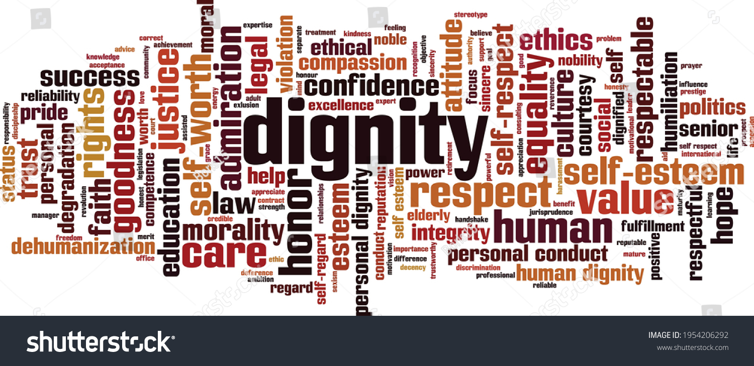 Dignity Word Cloud Concept Collage Made Stock Vector (Royalty Free ...