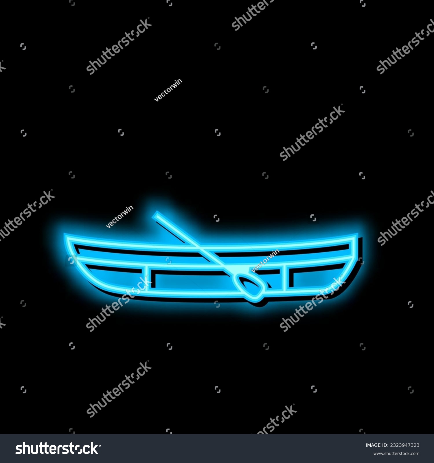 SVG of dinghy boat neon light sign vector. dinghy boat illustration svg