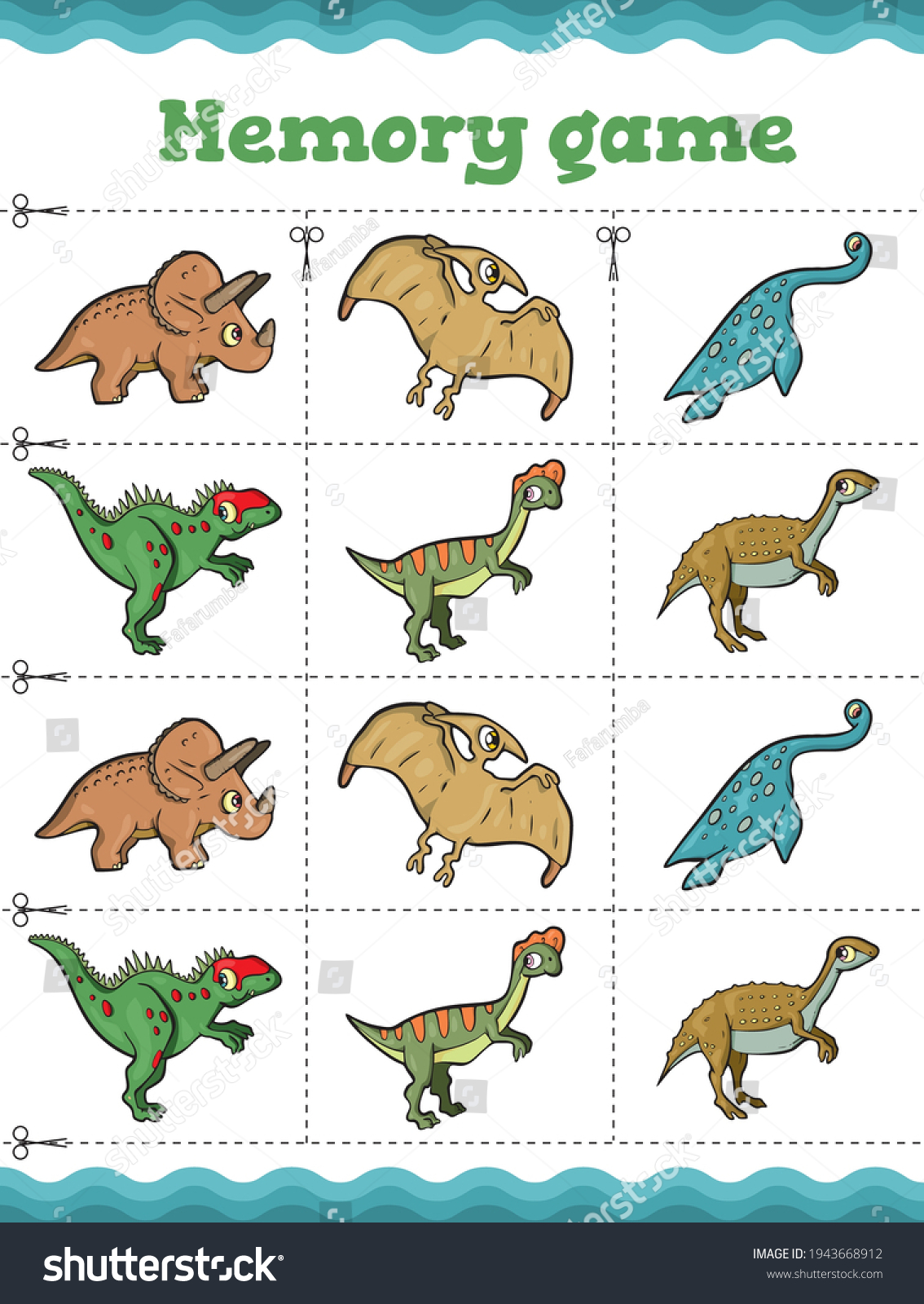 dinosaur memory game